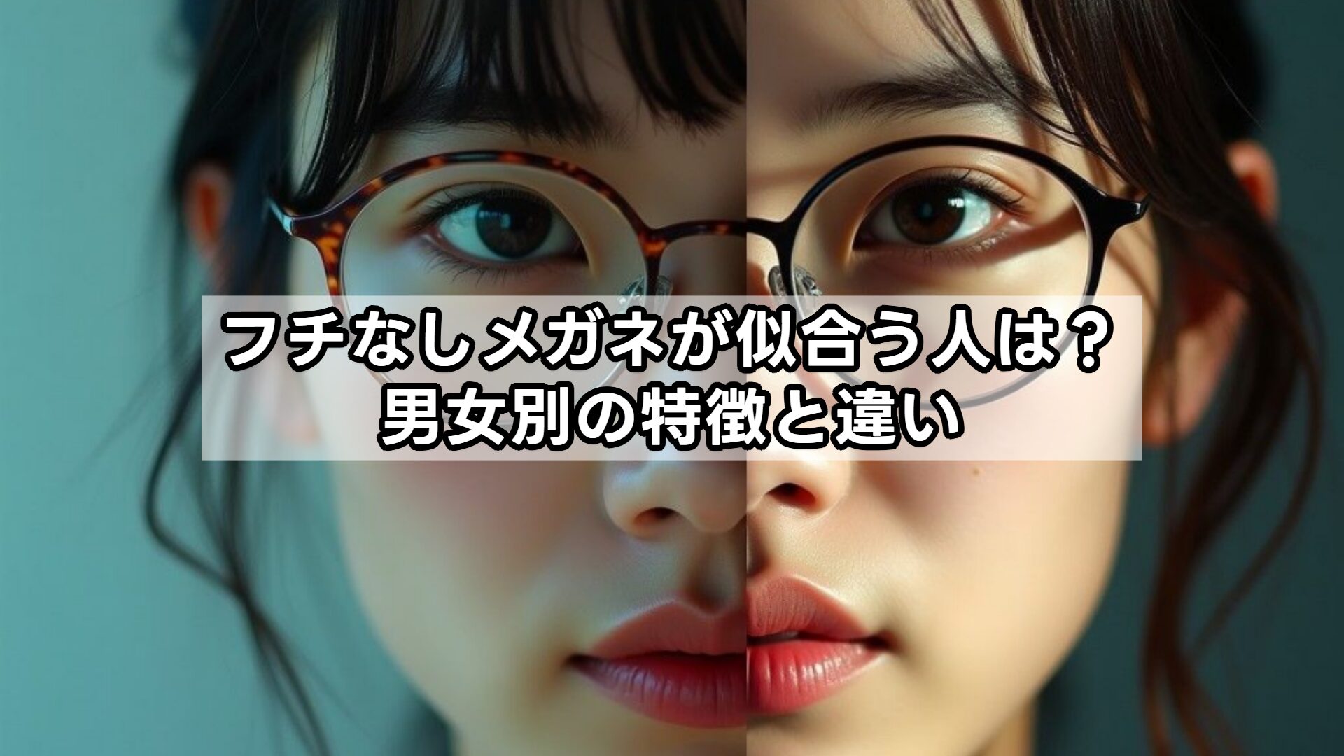フチなしメガネが似合う人は？男女別の特徴と違い