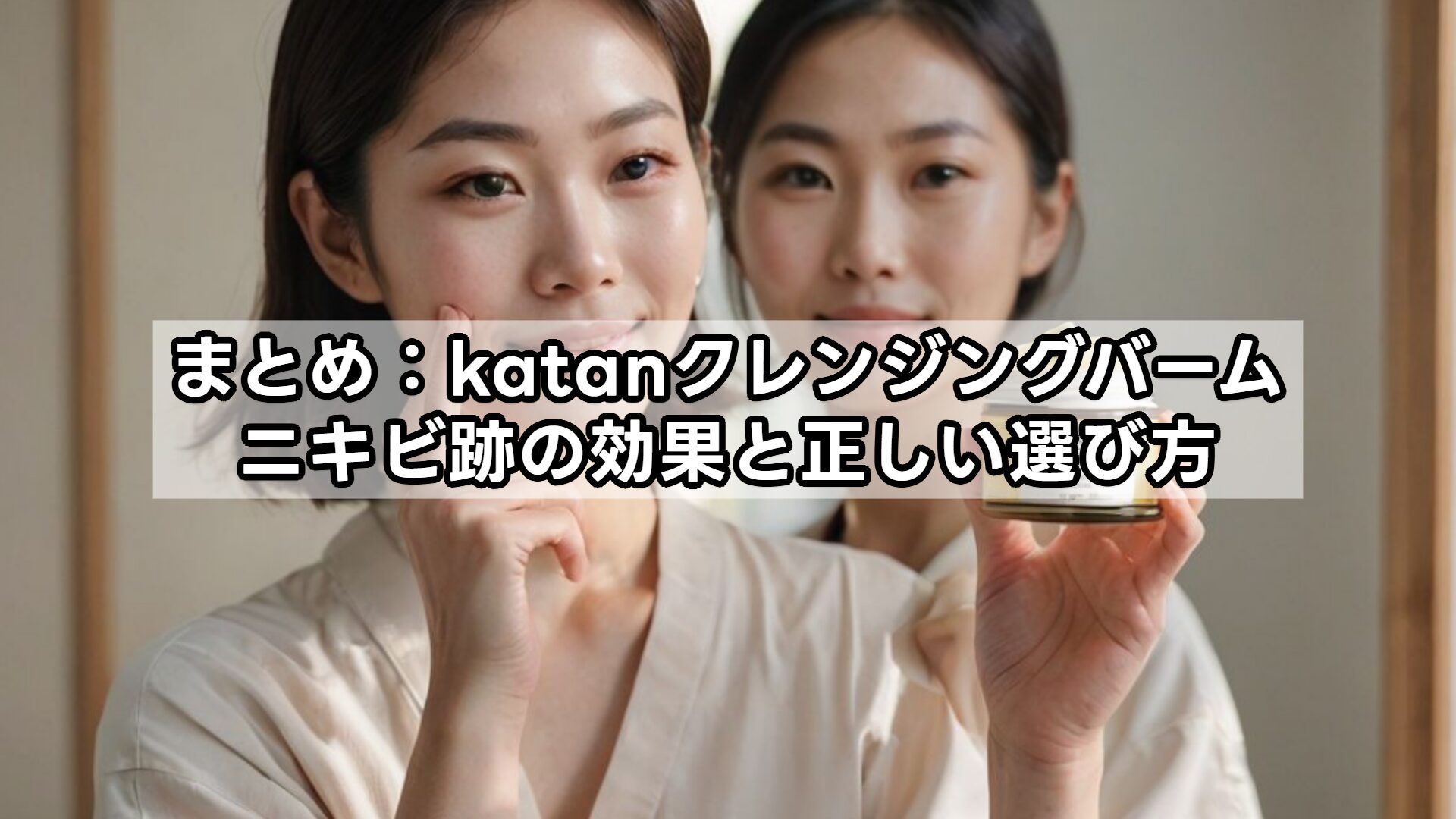 まとめ：katanクレンジングバーム、ニキビ跡の効果と正しい選び方