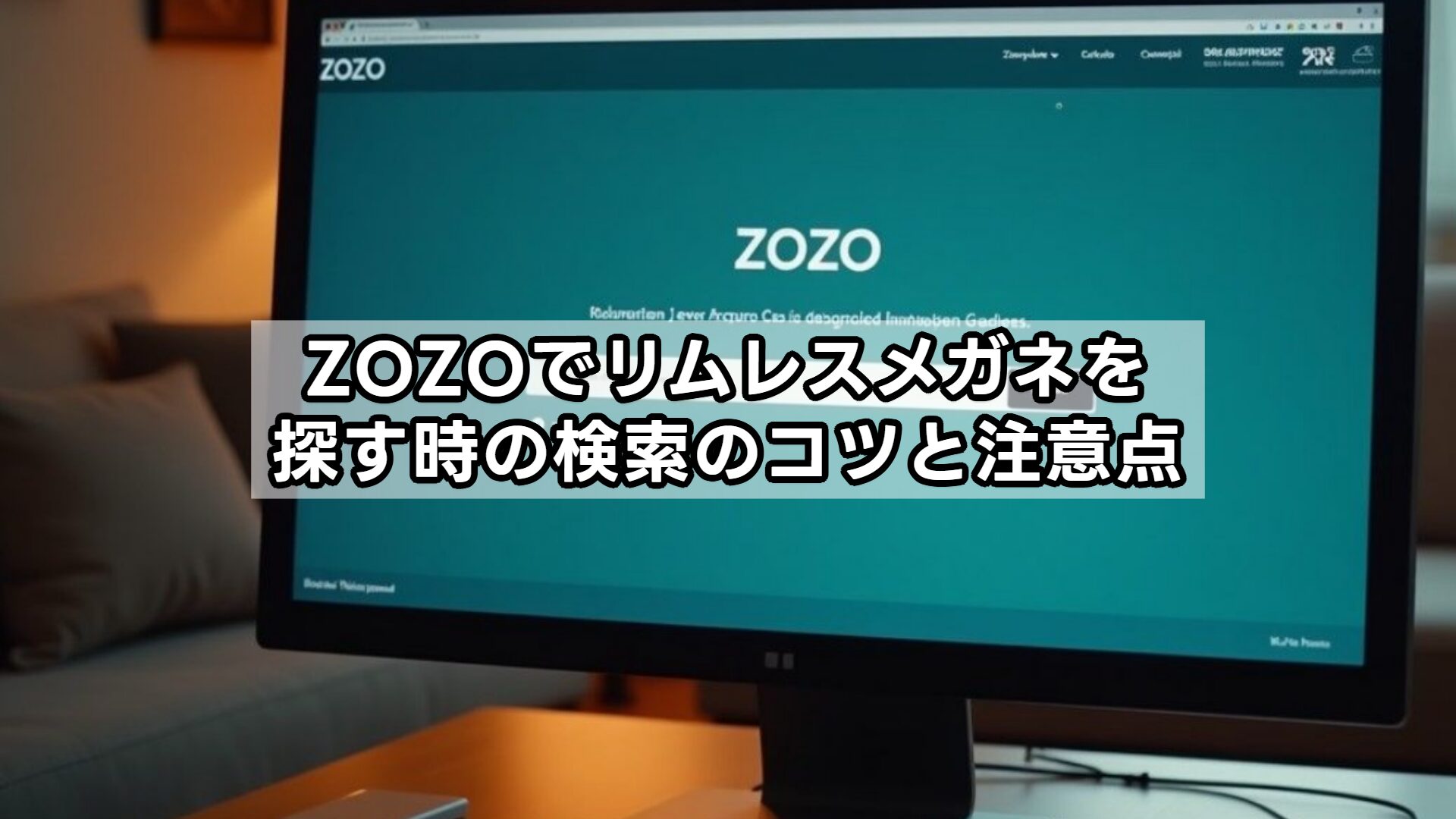ZOZOでリムレスメガネを探す時の検索のコツと注意点