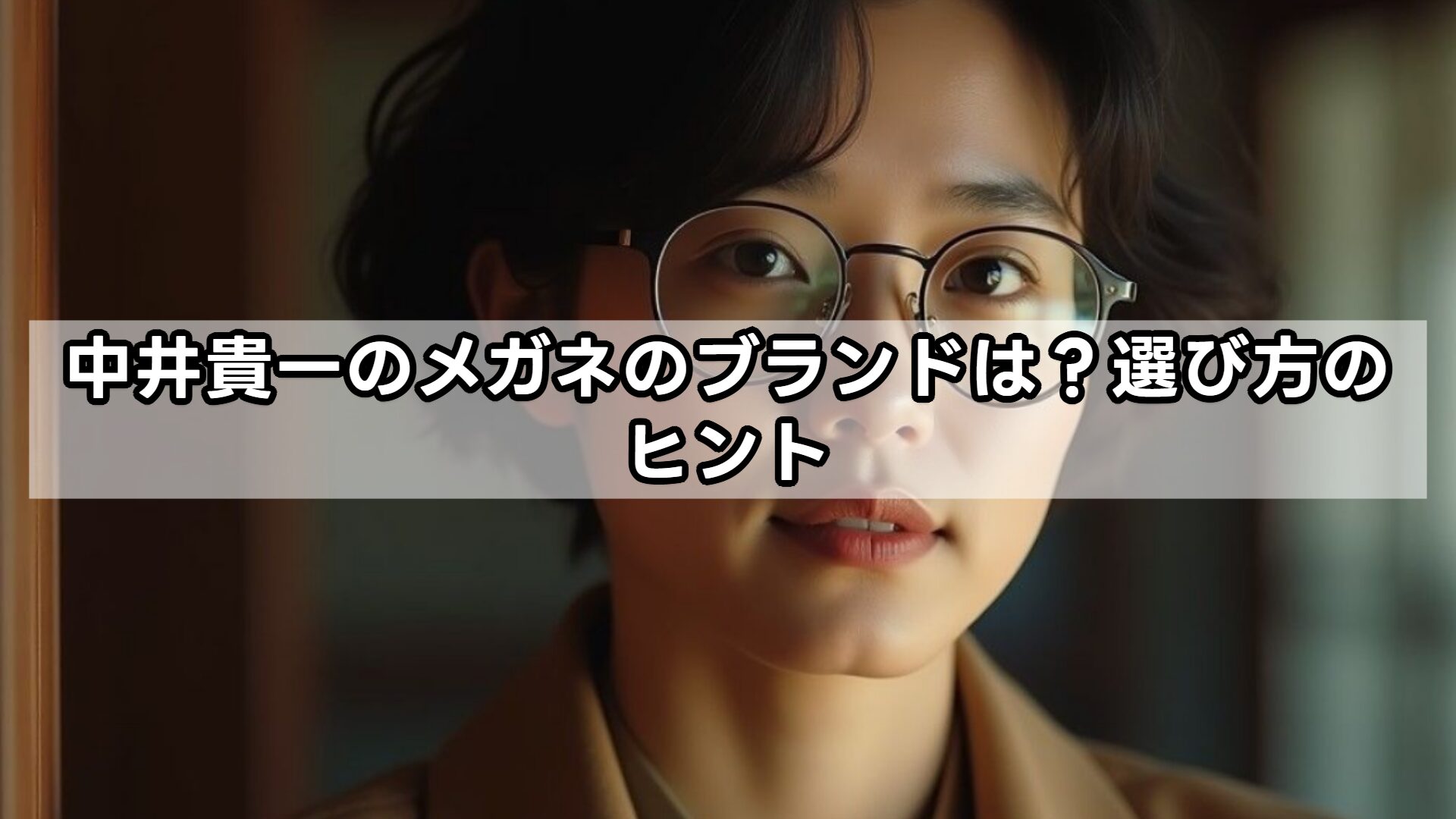 中井貴一のメガネのブランドは？選び方のヒント