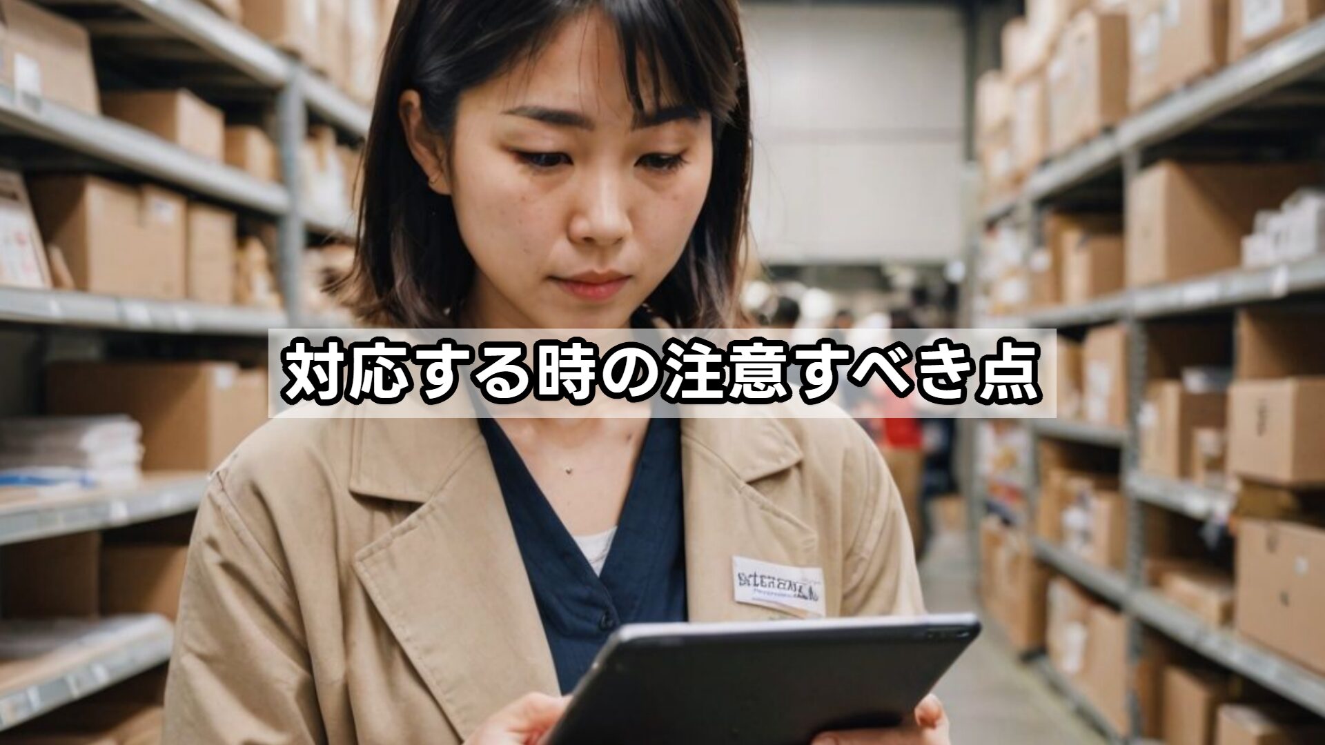 対応する時の注意すべき点