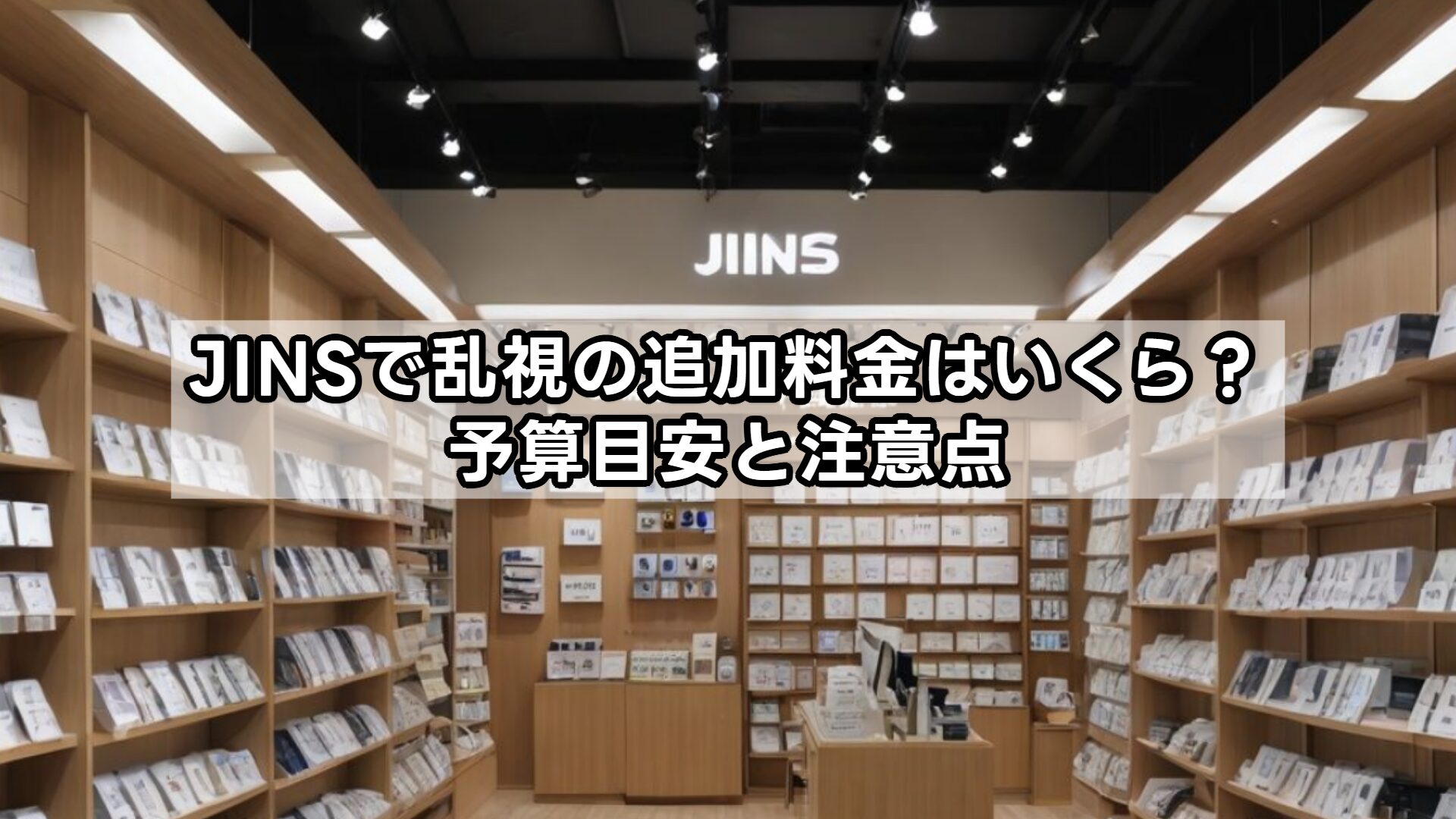 JINSで乱視の追加料金はいくら?予算目安と注意点