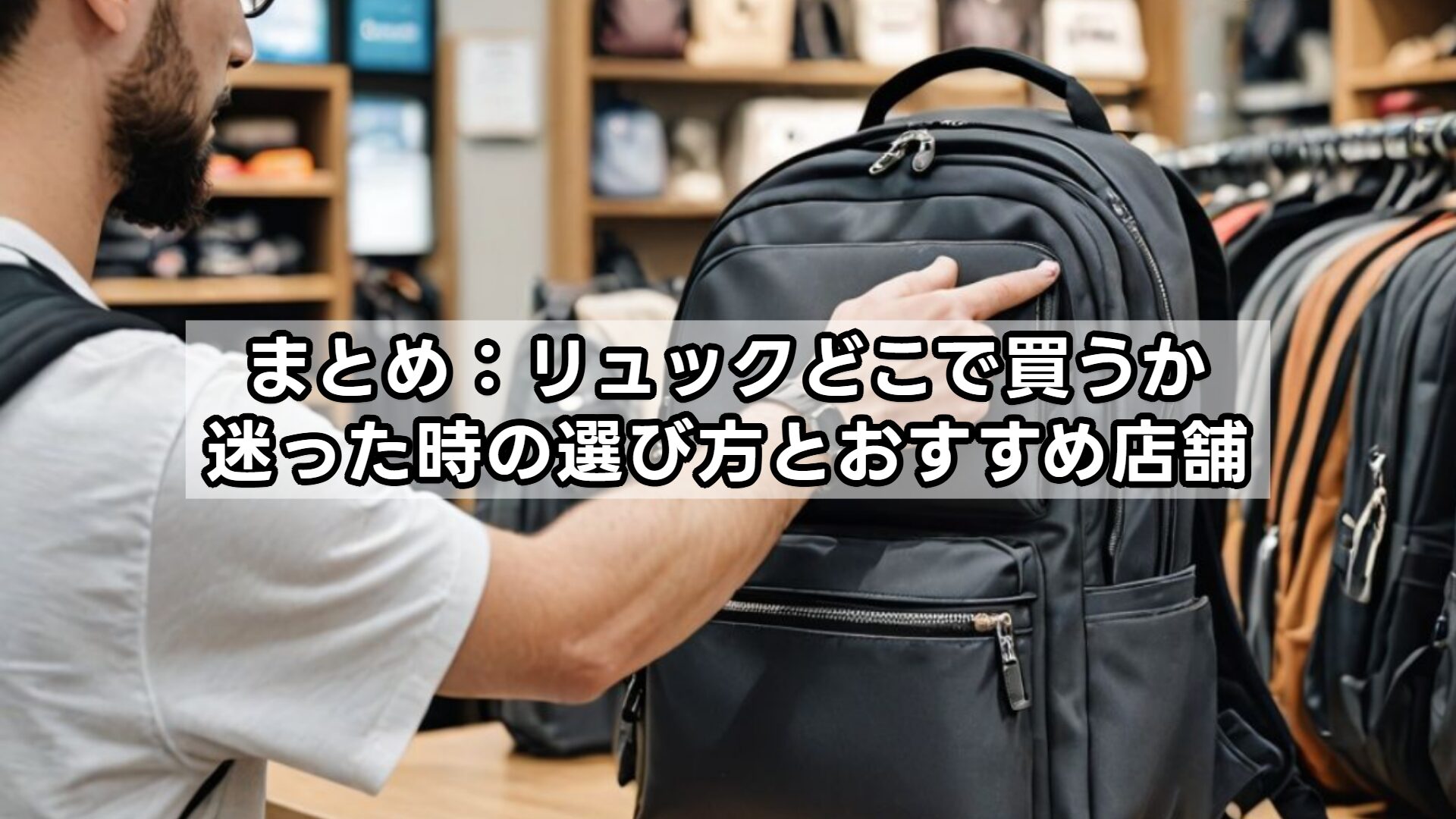 まとめ：リュックどこで買うか迷った時の選び方とおすすめ店舗
