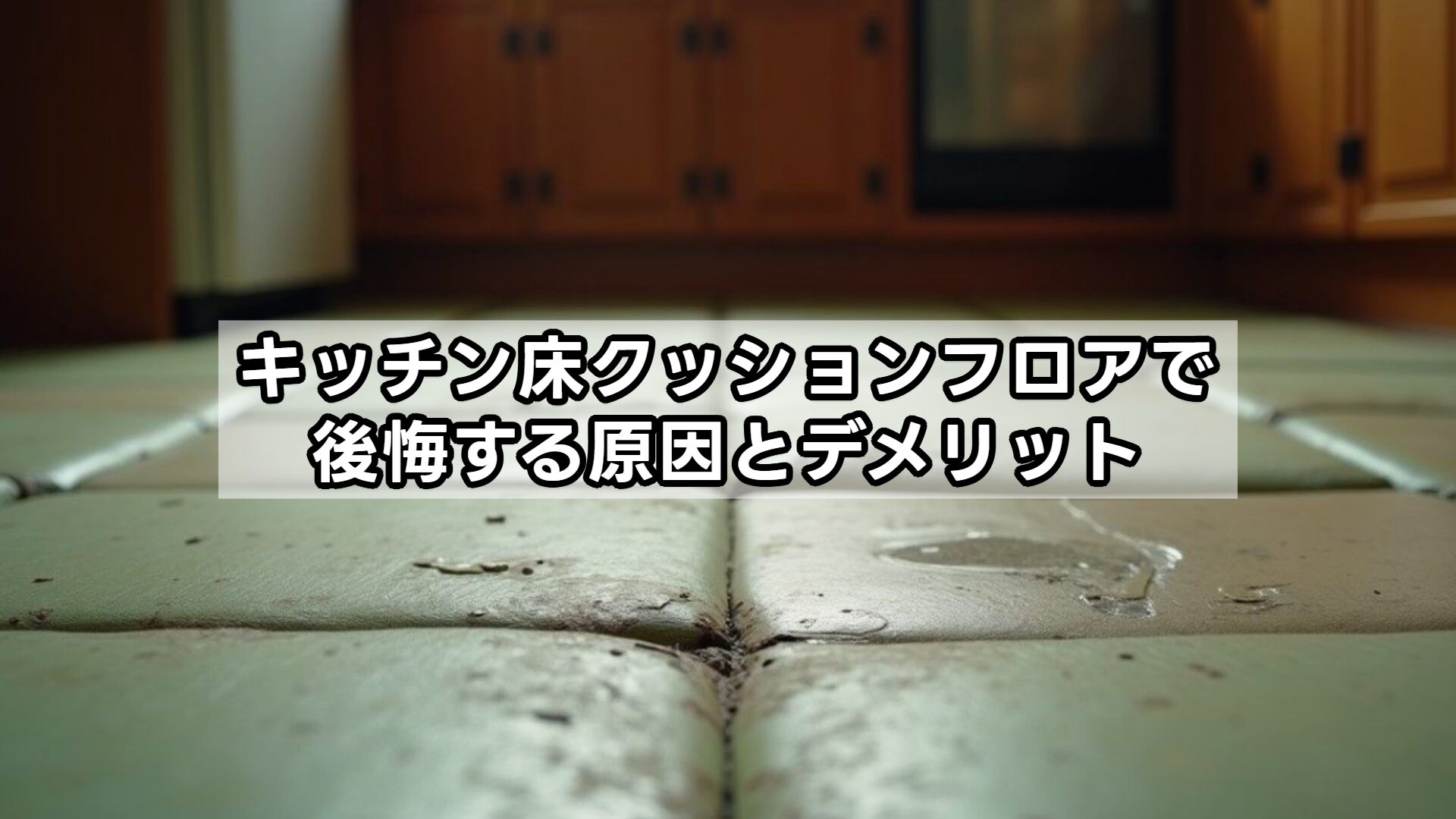 キッチン床クッションフロアで後悔する原因とデメリット