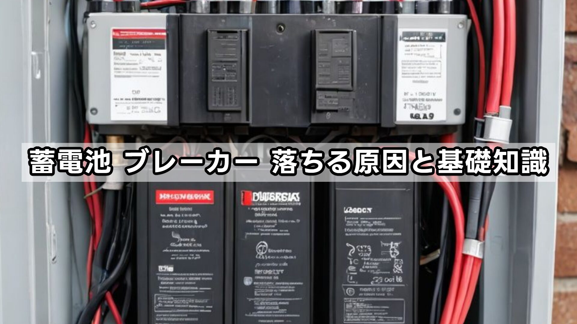 蓄電池のブレーカーが落ちる原因と基礎知識