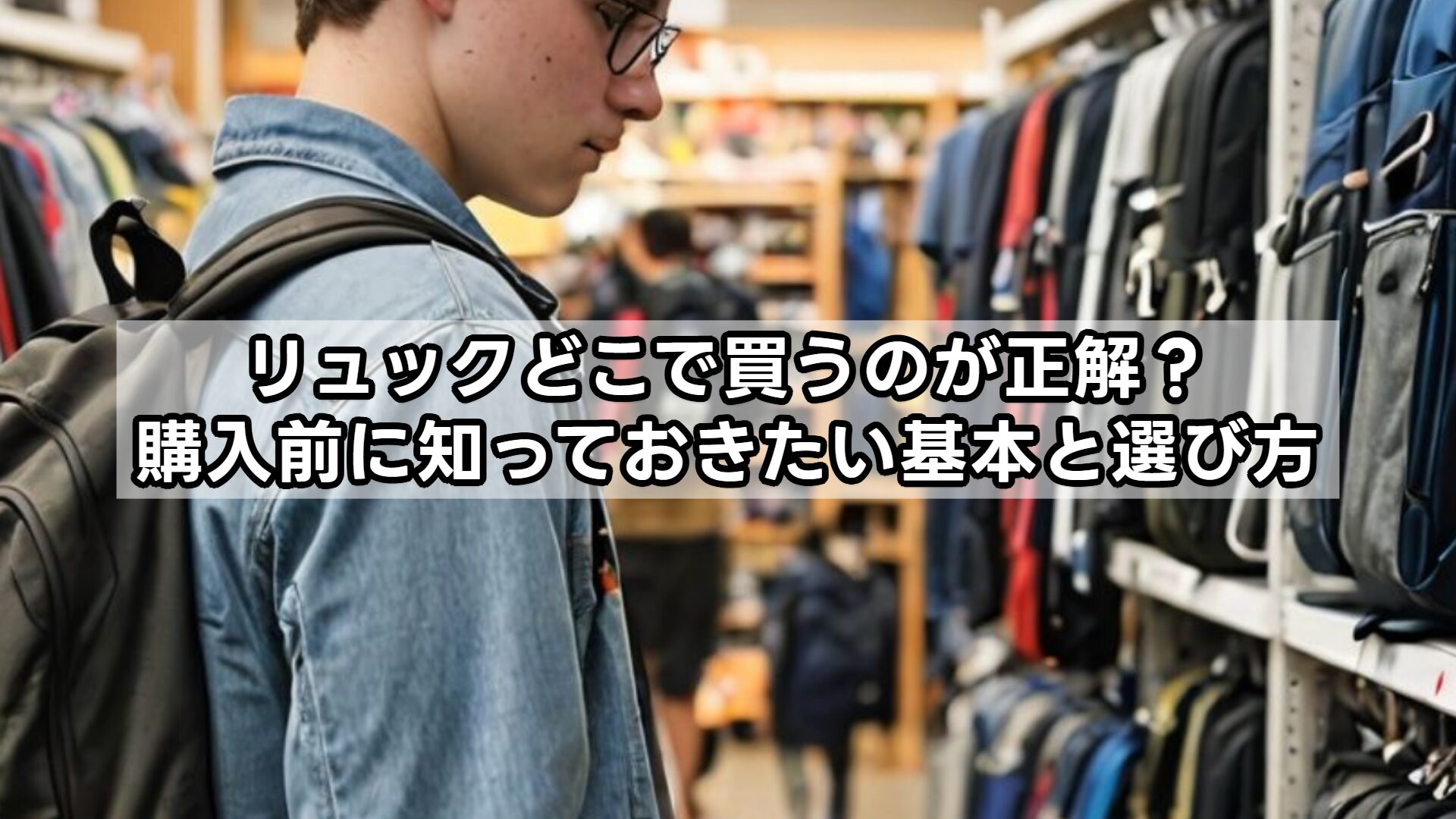 リュックどこで買うのが正解？購入前に知っておきたい基本と選び方