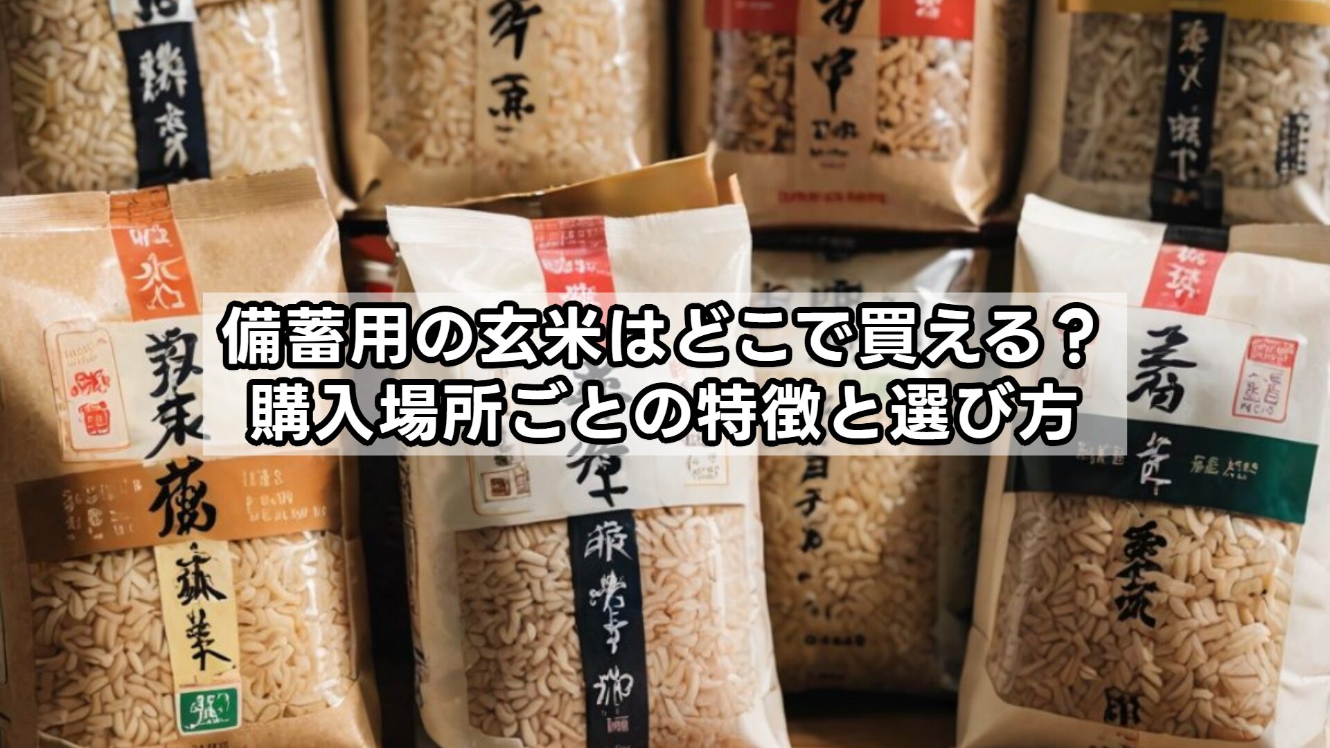 備蓄用の玄米はどこで買える？購入場所ごとの特徴と選び方