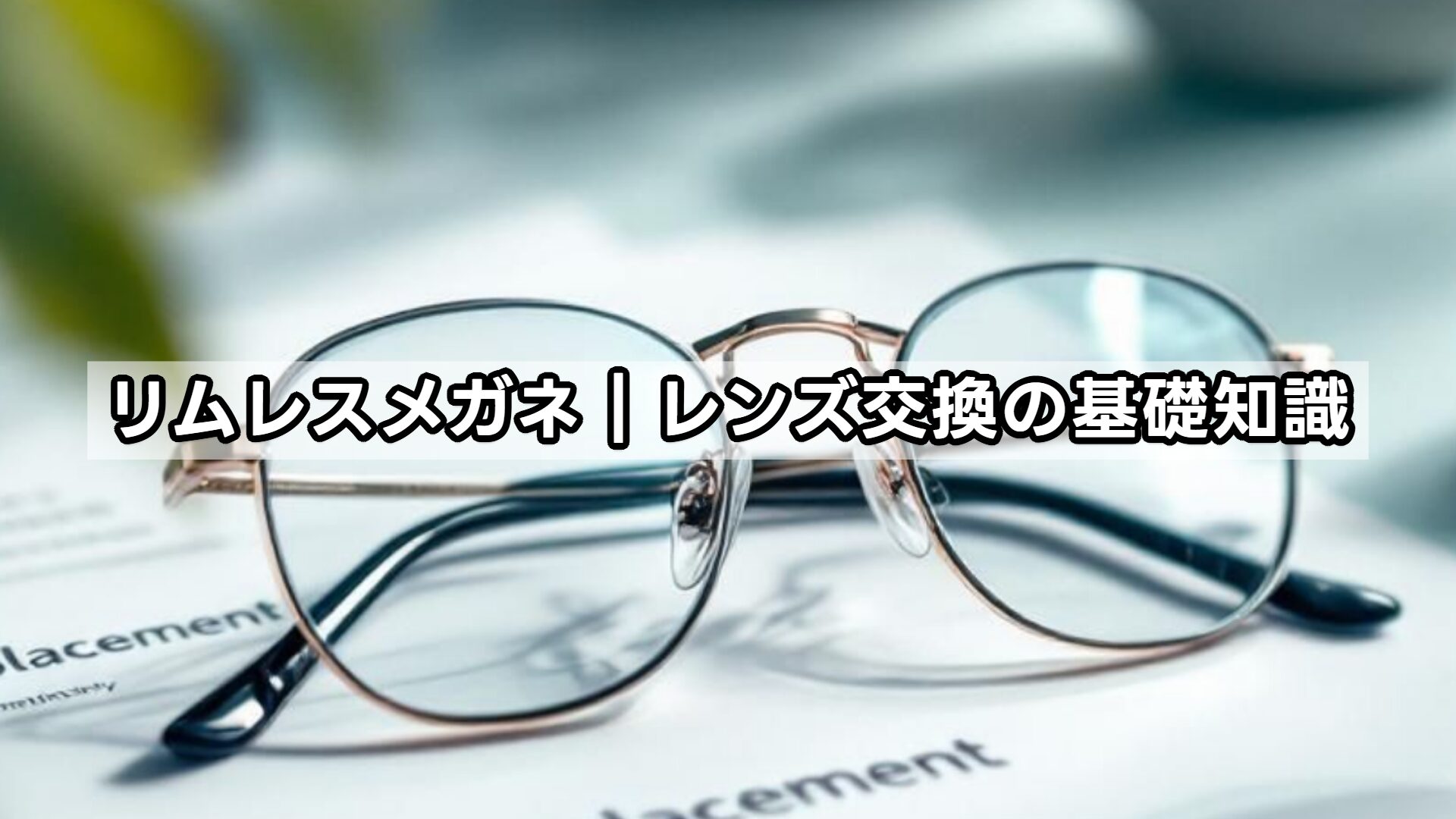 リムレスメガネ｜レンズ交換の基礎知識