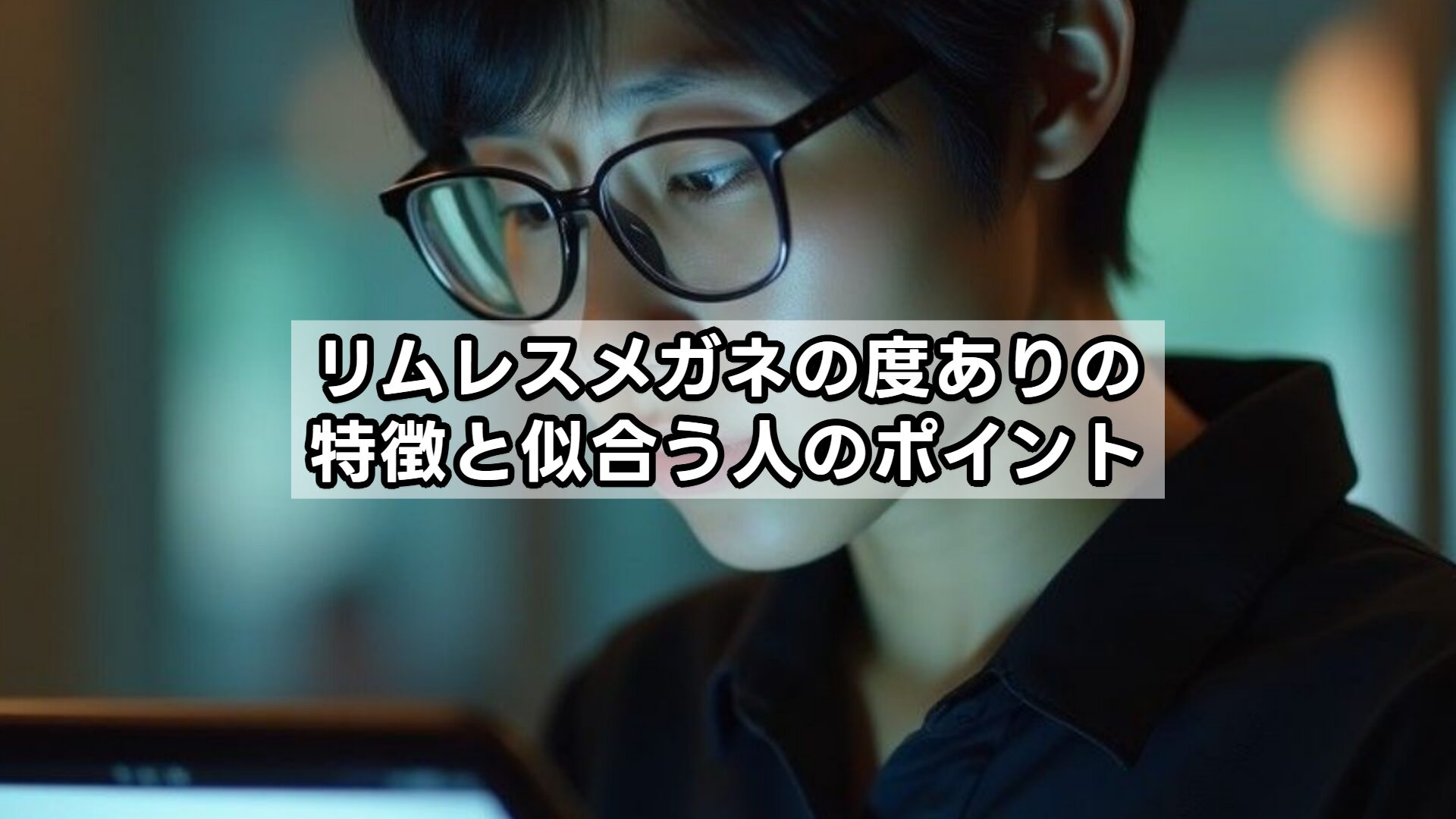 リムレスメガネの度ありの特徴と似合う人のポイント
