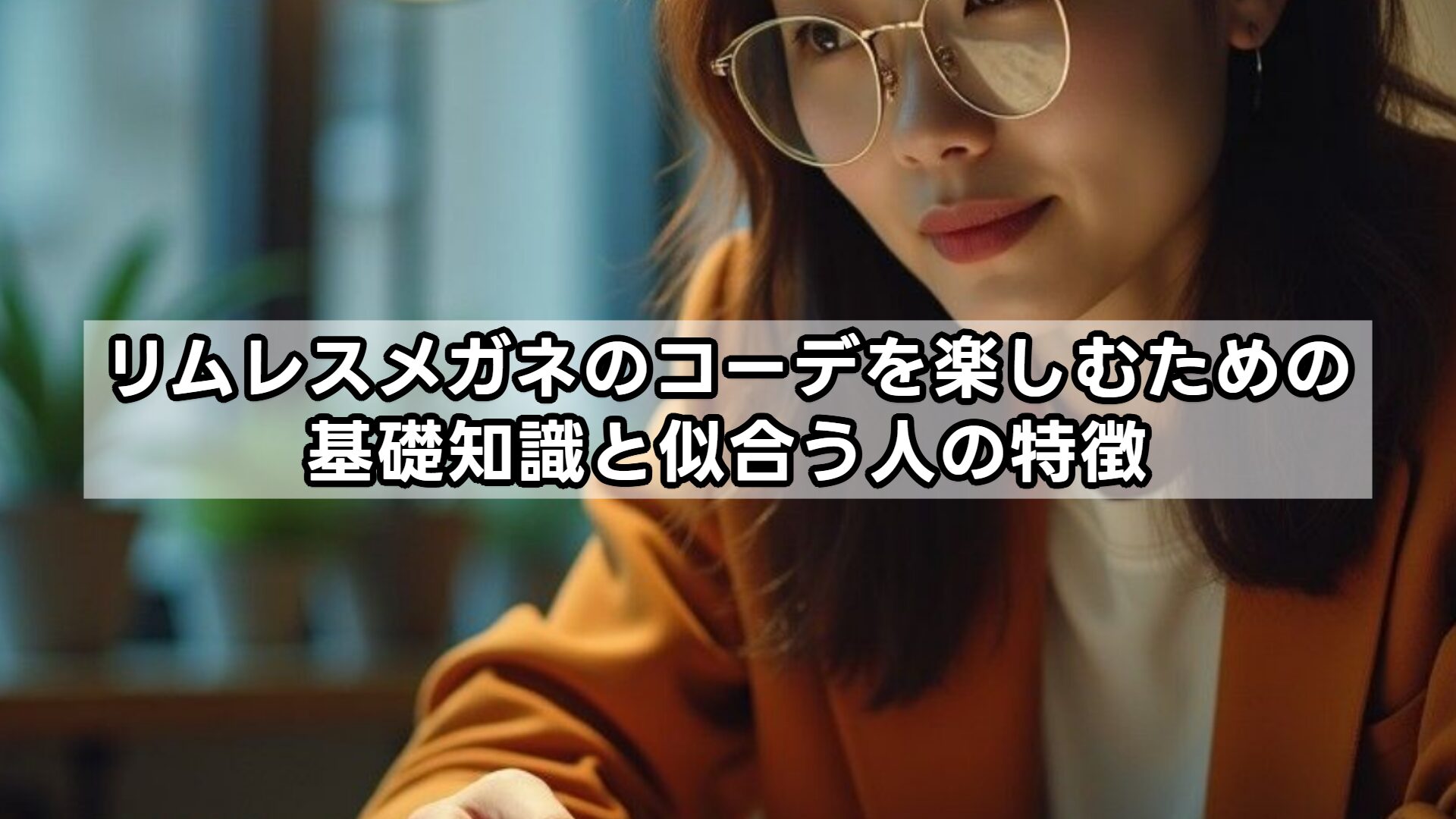 リムレスメガネのコーデを楽しむための基礎知識と似合う人の特徴