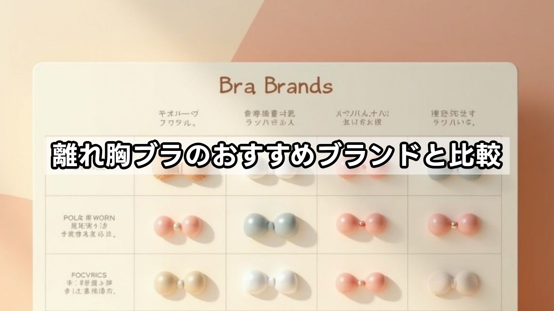 離れ胸ブラのおすすめブランドと比較