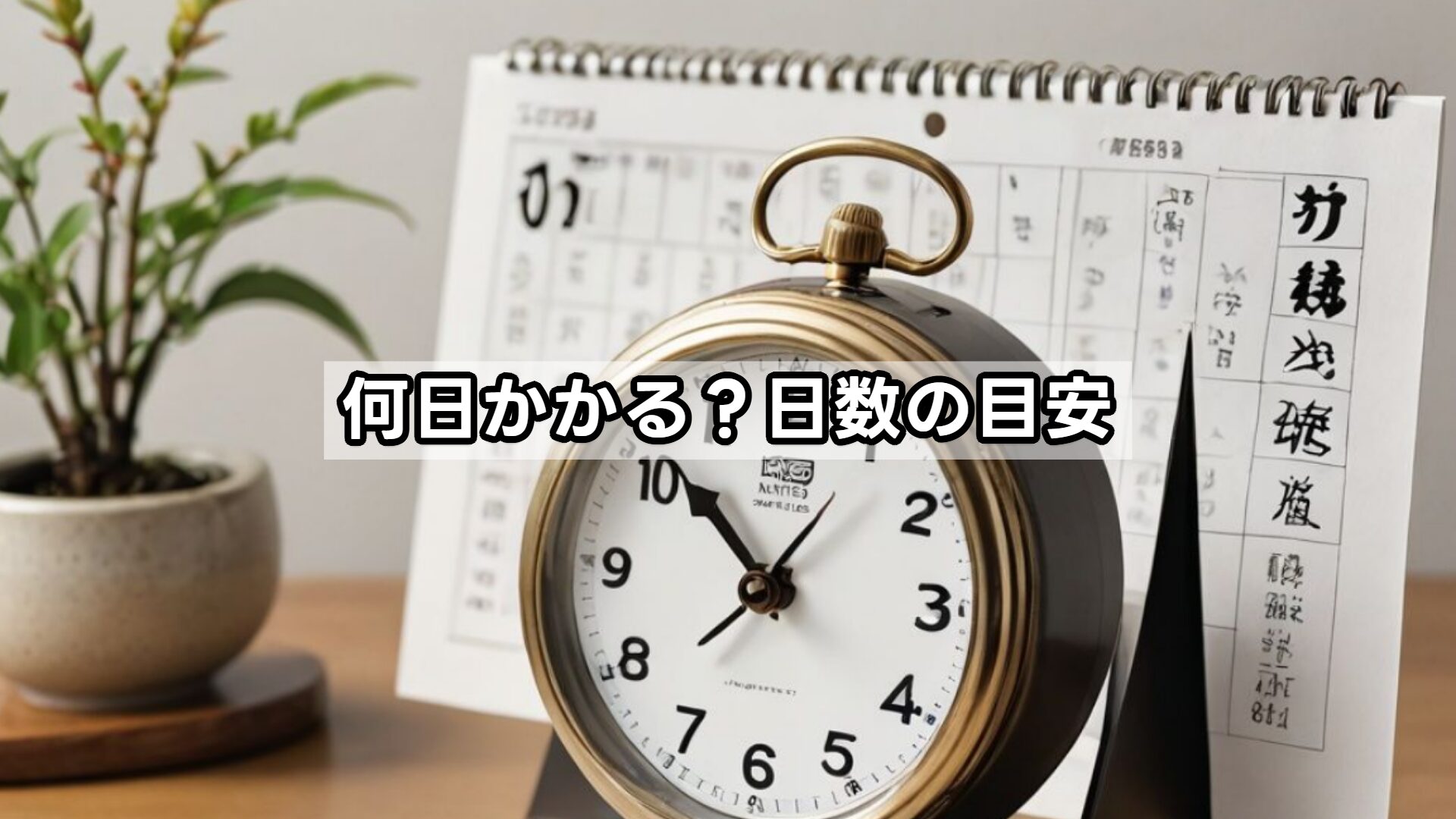何日かかる？日数の目安