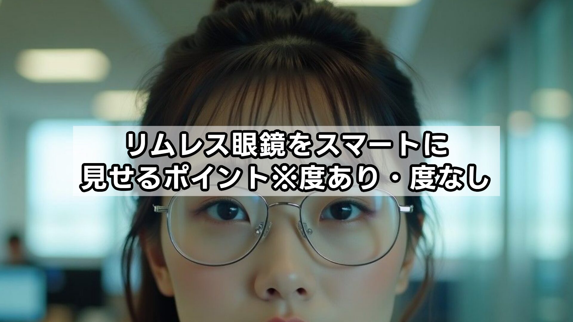 リムレス眼鏡をスマートに見せるポイント※度あり・度なし