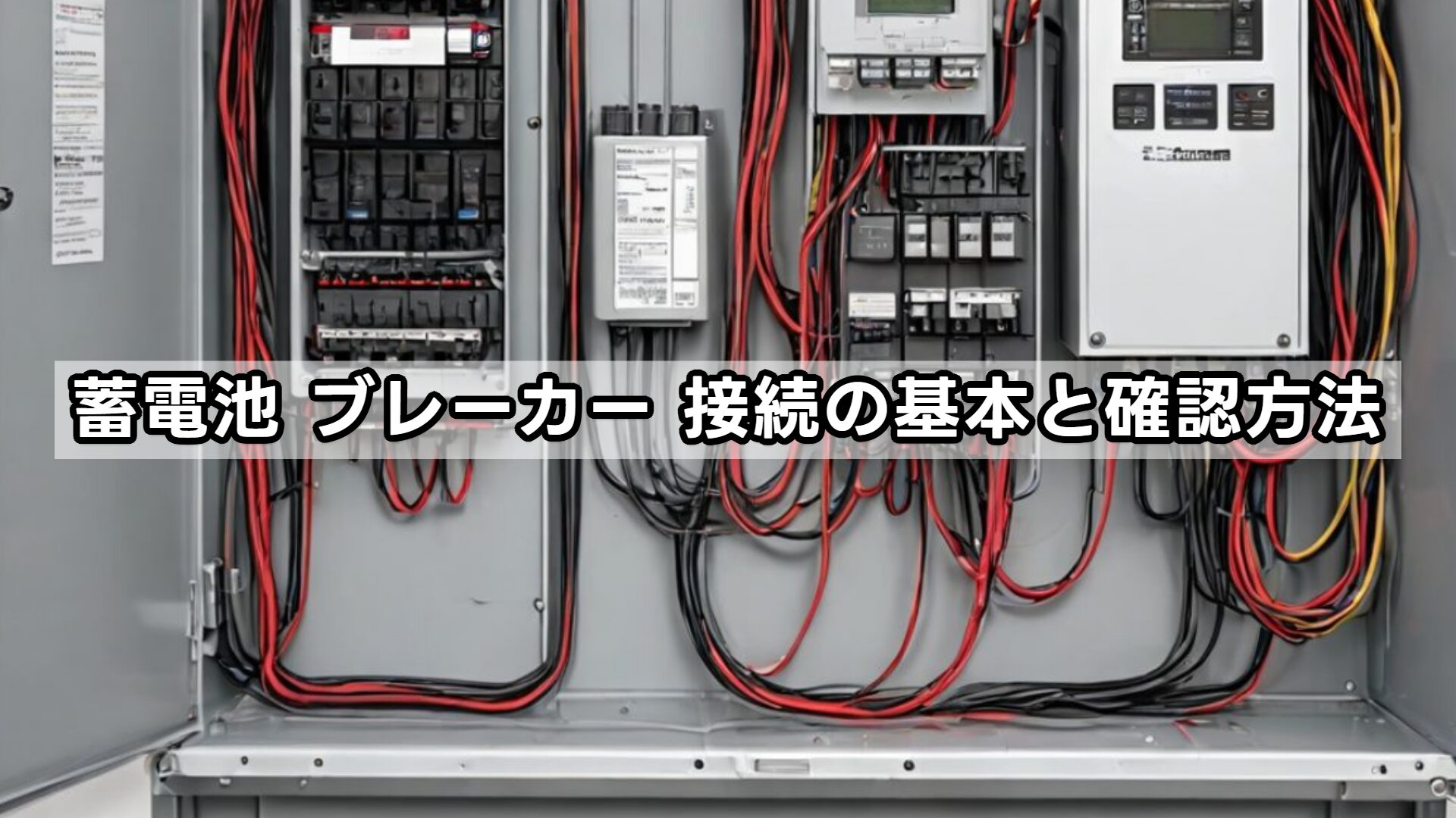 蓄電池 ブレーカー 接続の基本と確認方法