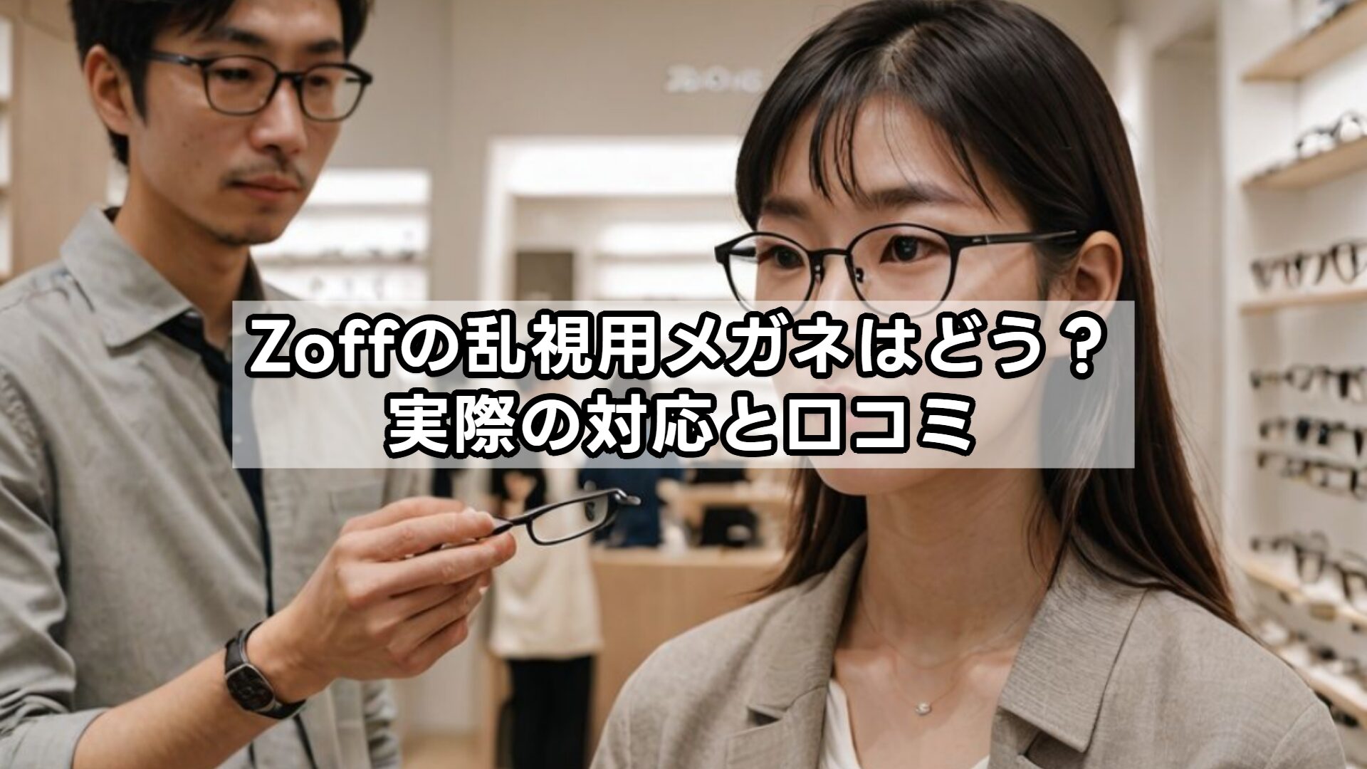 Zoffの乱視用メガネはどう?実際の対応と口コミ