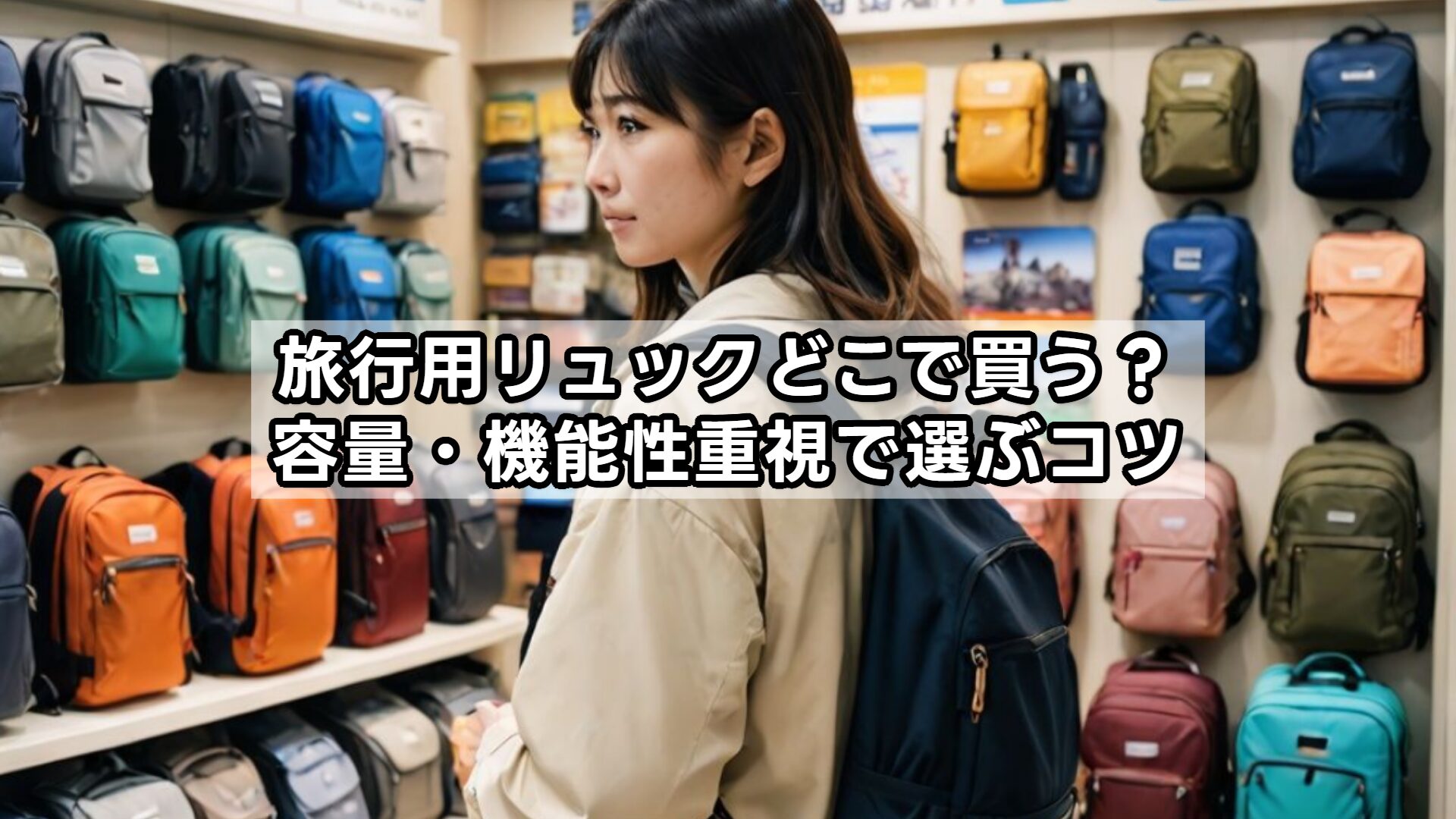 旅行用リュックどこで買う？容量・機能性重視で選ぶコツ
