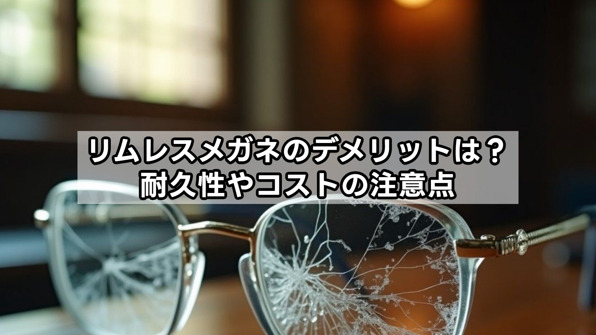 リムレスメガネのデメリットは？耐久性やコストの注意点