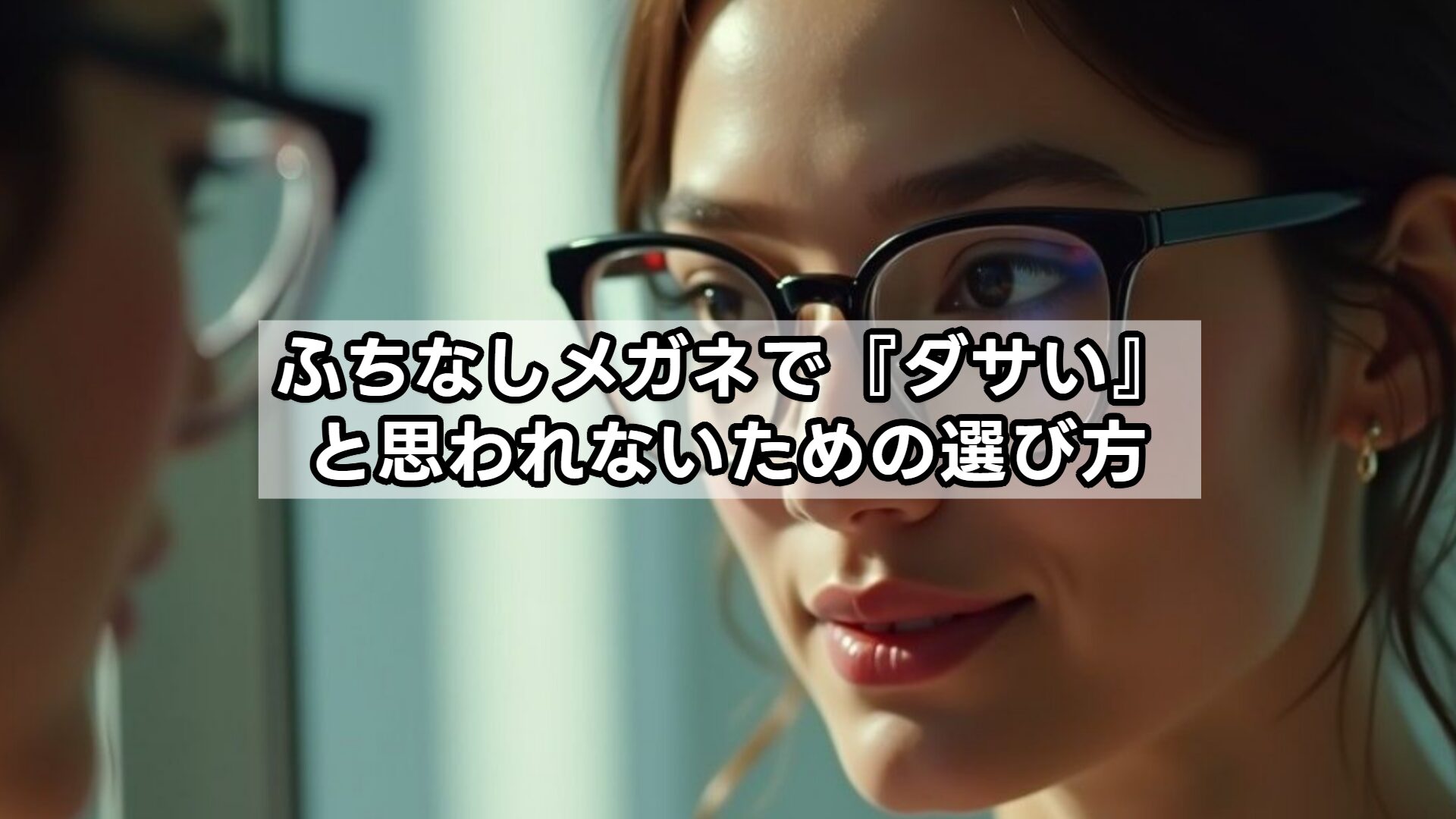 ふちなしメガネで『ダサい』と思われないための選び方