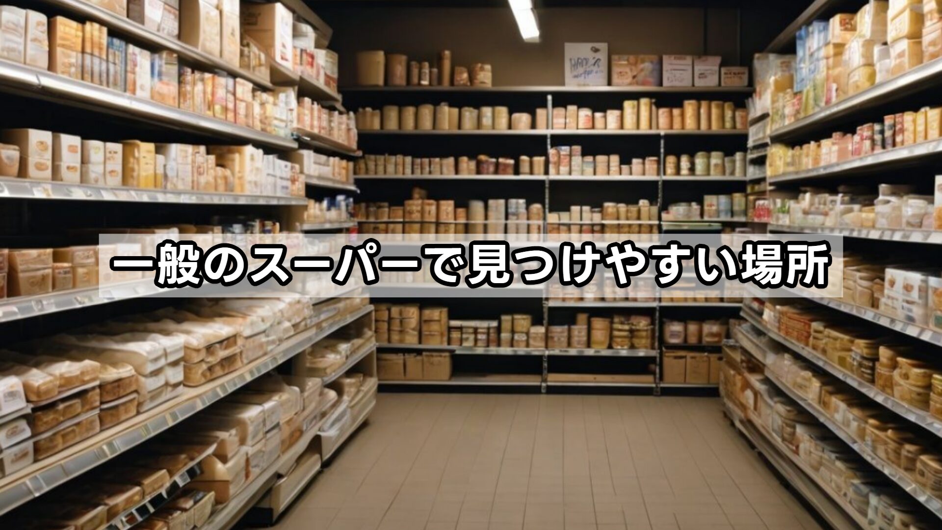 一般のスーパーで見つけやすい場所