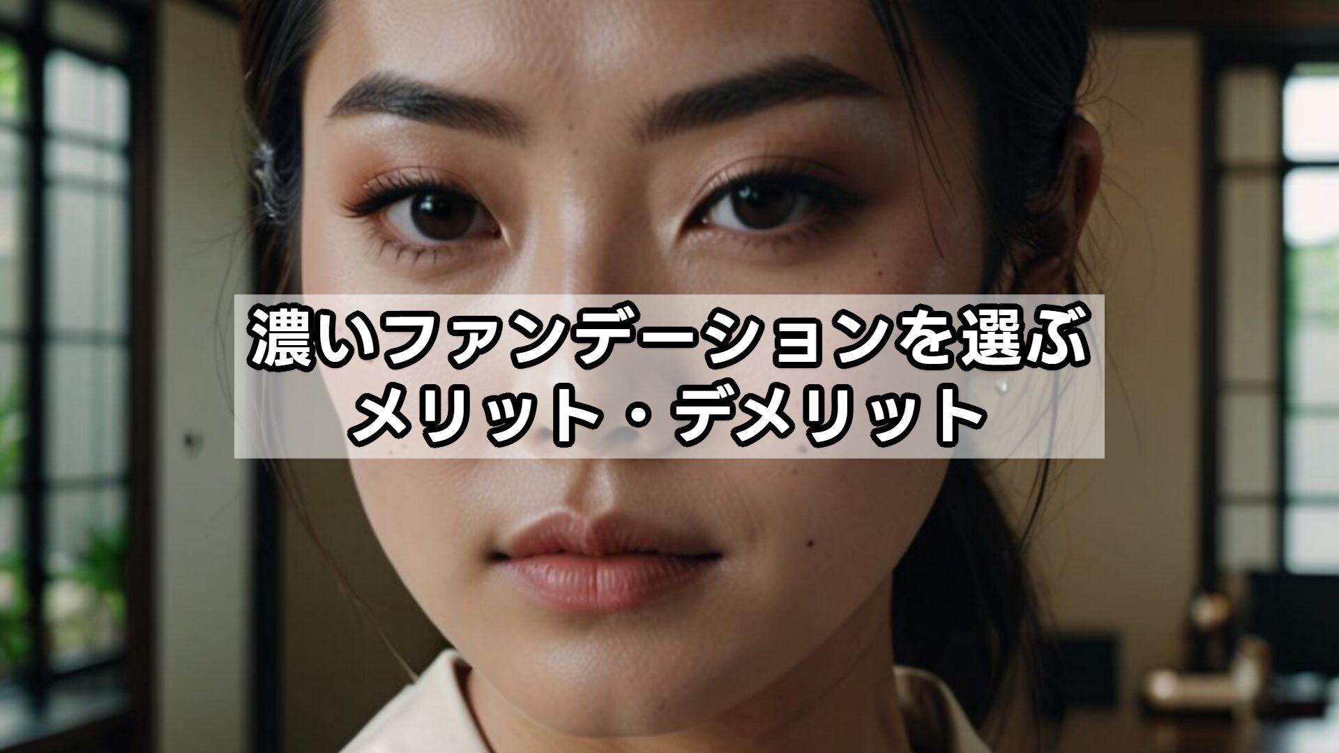 濃いファンデーションやファンデーション濃いめを選ぶメリット・デメリット