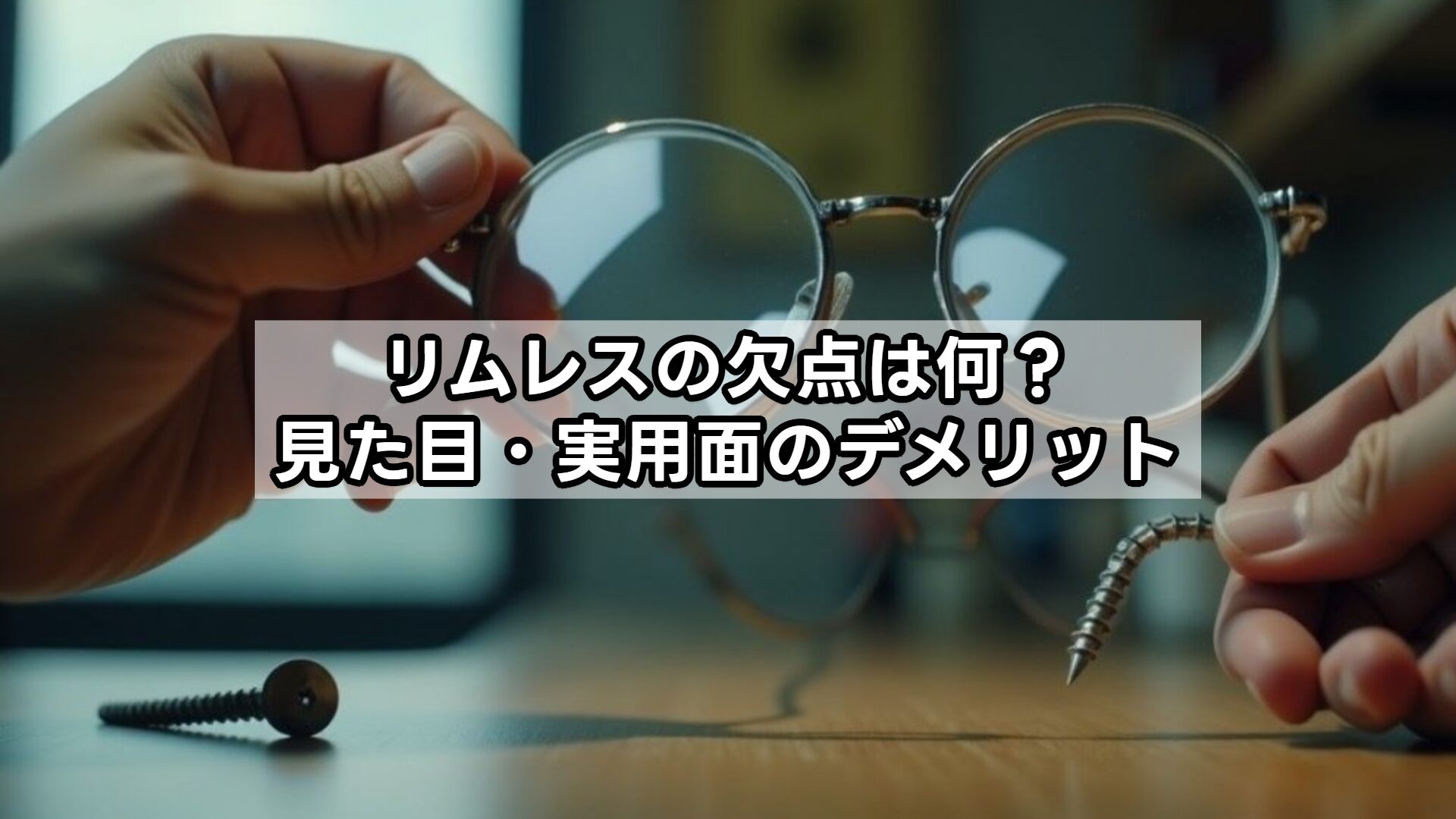 リムレスの欠点は何？見た目・実用面のデメリット