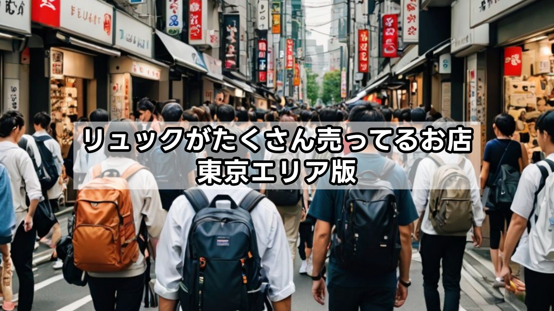 リュックがたくさん売ってるお店 東京エリア版