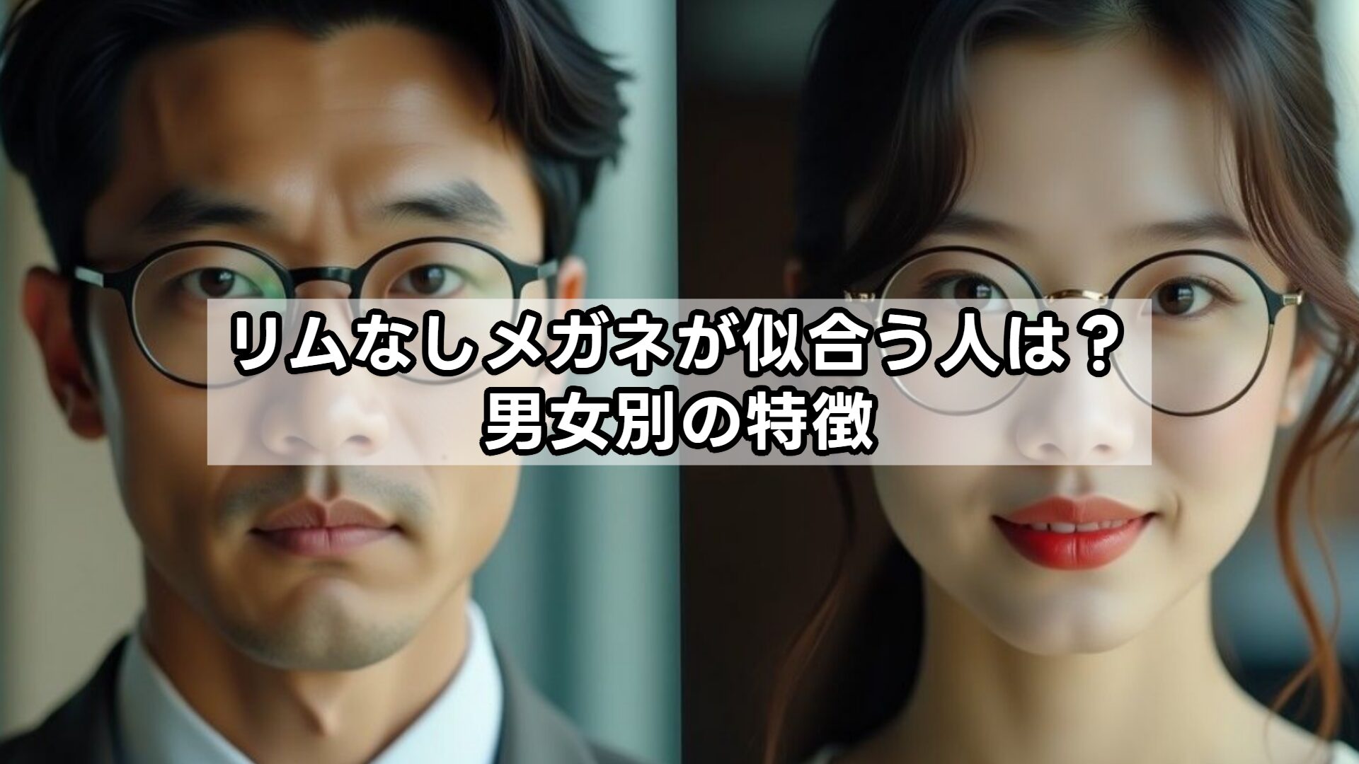 リムなしメガネが似合う人は？男女別の特徴