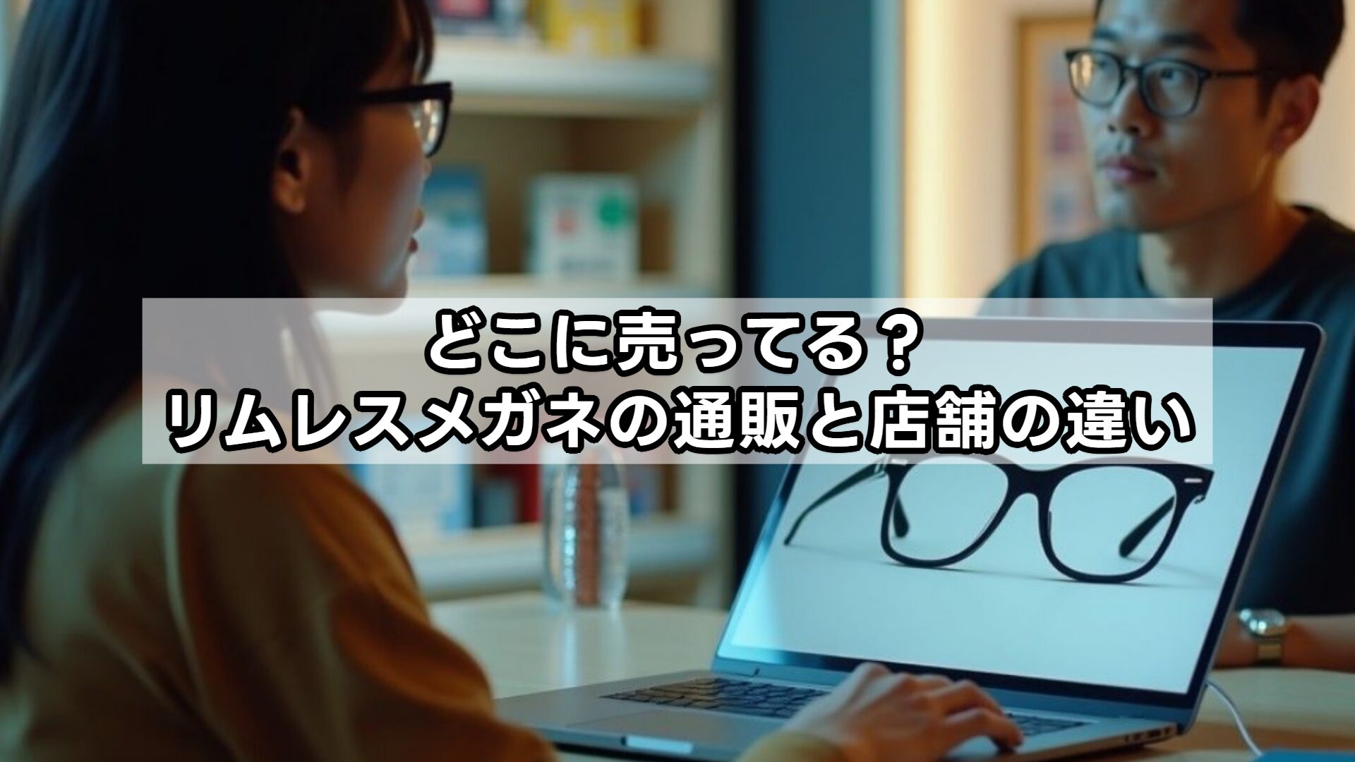 どこに売ってる？リムレスメガネの通販と店舗の違い