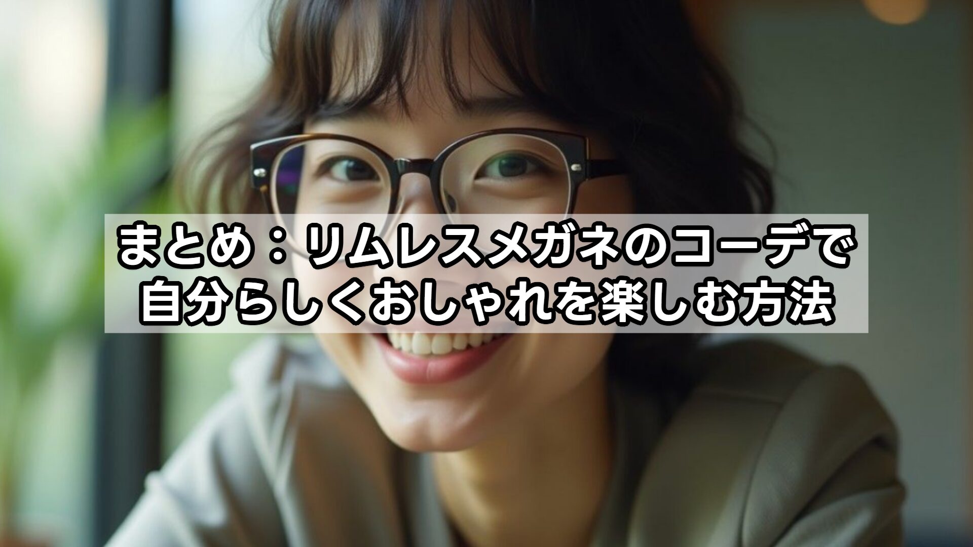 まとめ：リムレスメガネのコーデで自分らしくおしゃれを楽しむ方法
