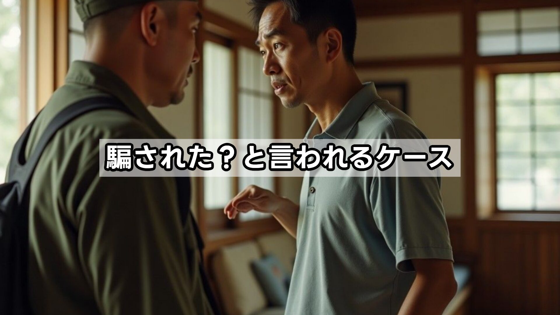騙された？と言われるケース