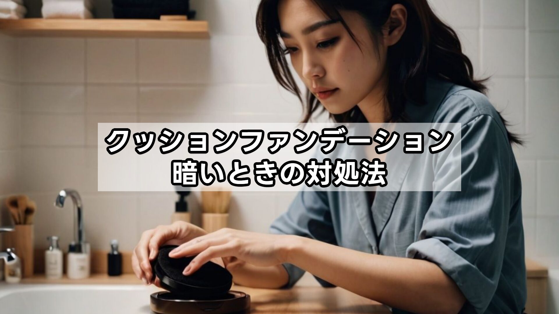 クッションファンデーション 暗いときの対処法