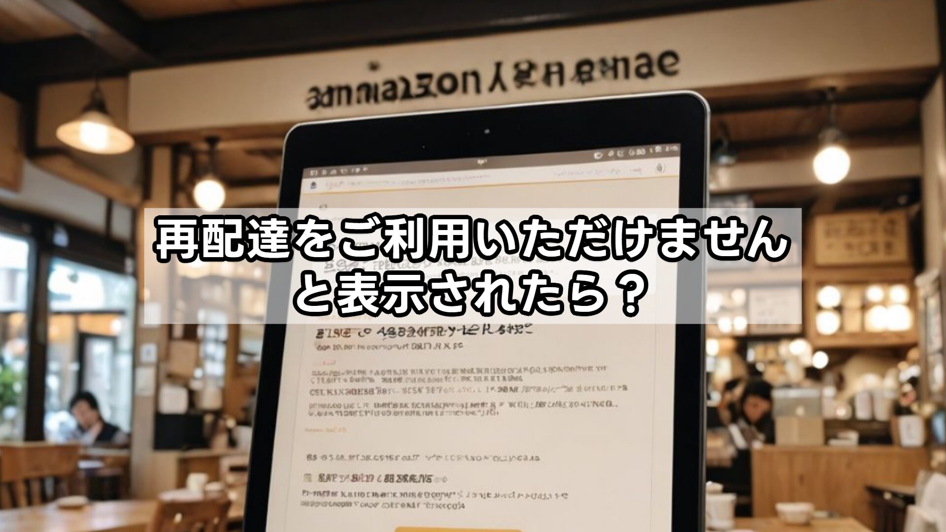 再配達をご利用いただけませんと表示されたら？