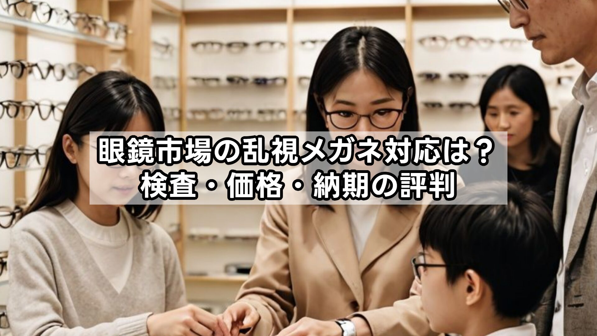 眼鏡市場の乱視メガネ対応は?検査・価格・納期の評判