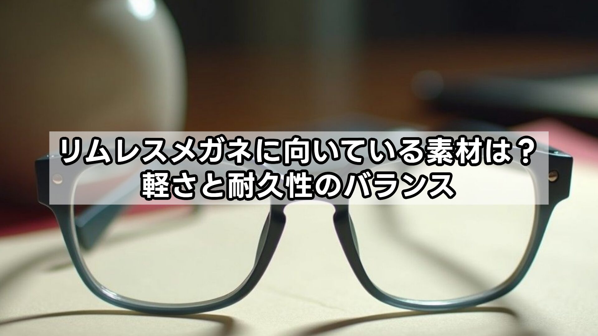 リムレスメガネに向いている素材は？軽さと耐久性のバランス