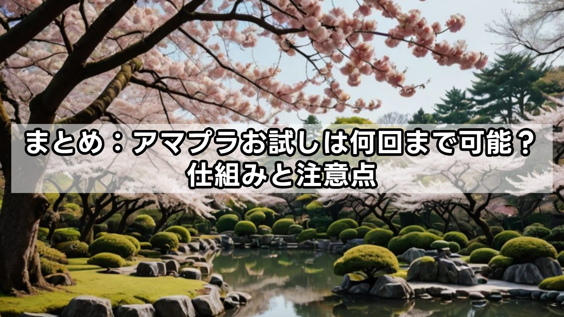 まとめ：アマプラお試しは何回まで可能？仕組みと注意点