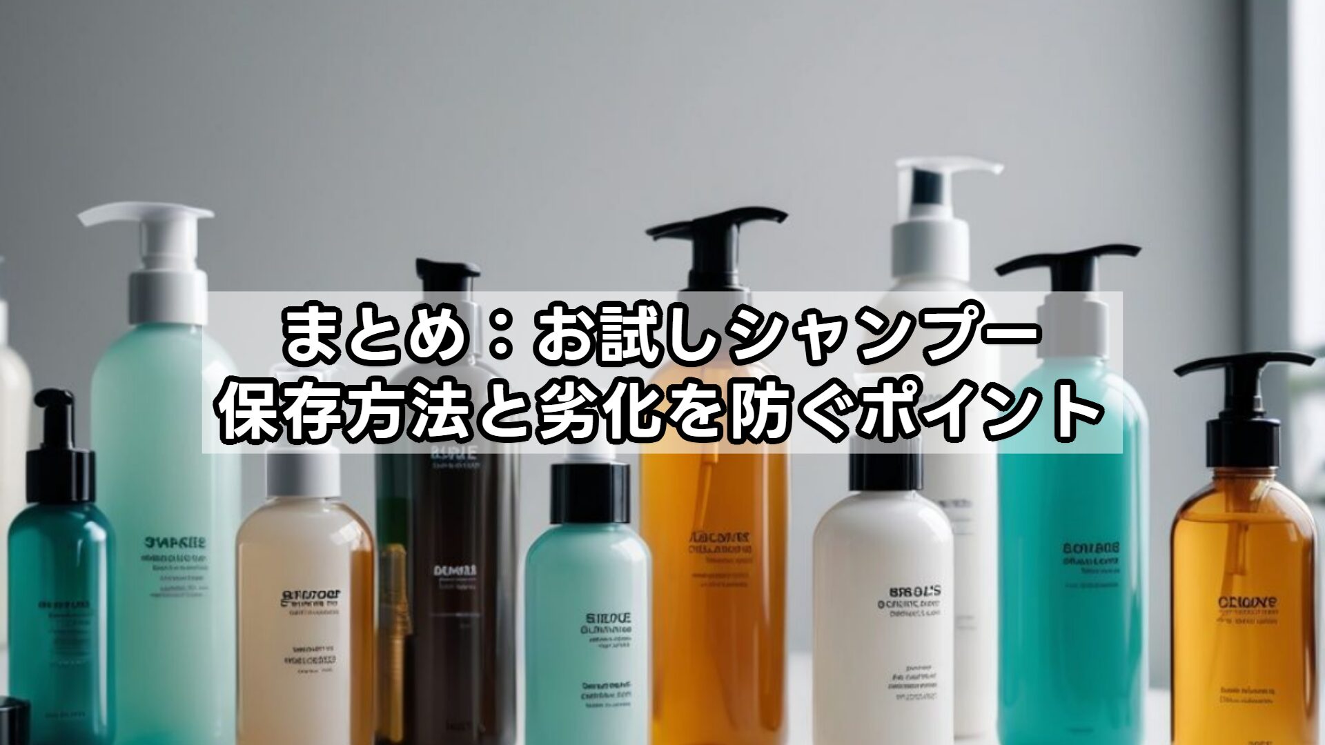 まとめ：お試しシャンプー保存方法と劣化を防ぐポイント