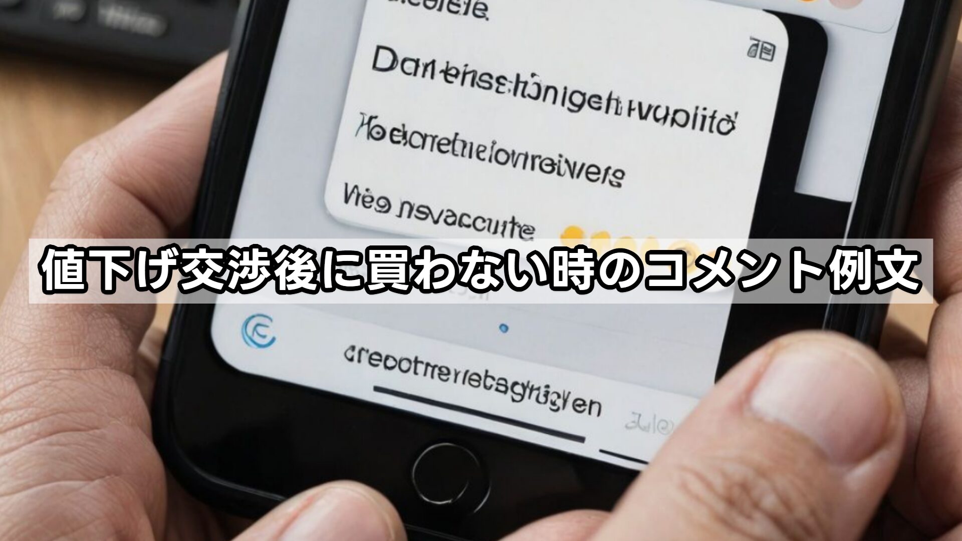 値下げ交渉後に買わない時のコメント例文