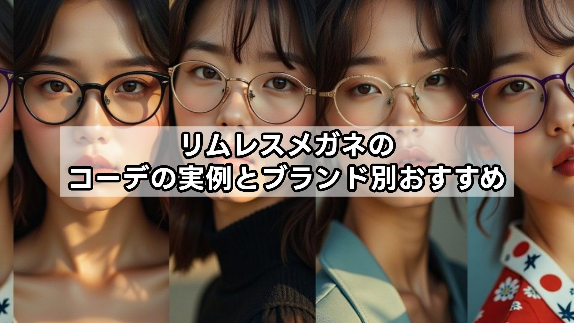リムレスメガネのコーデの実例とブランド別おすすめ