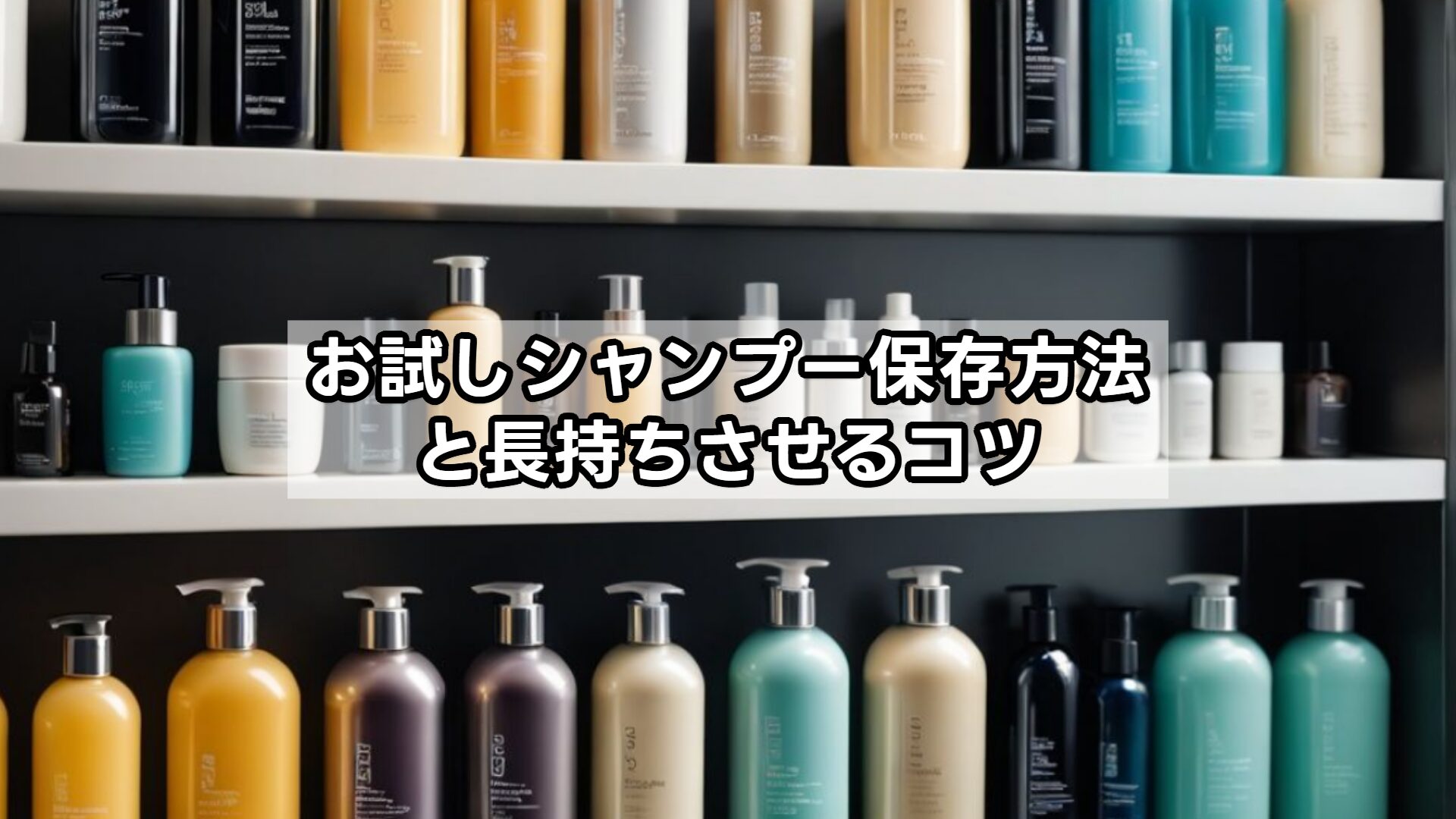 お試しシャンプー保存方法と長持ちさせるコツ