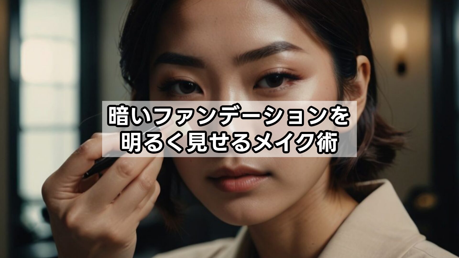 暗いファンデーションを明るく見せるメイク術