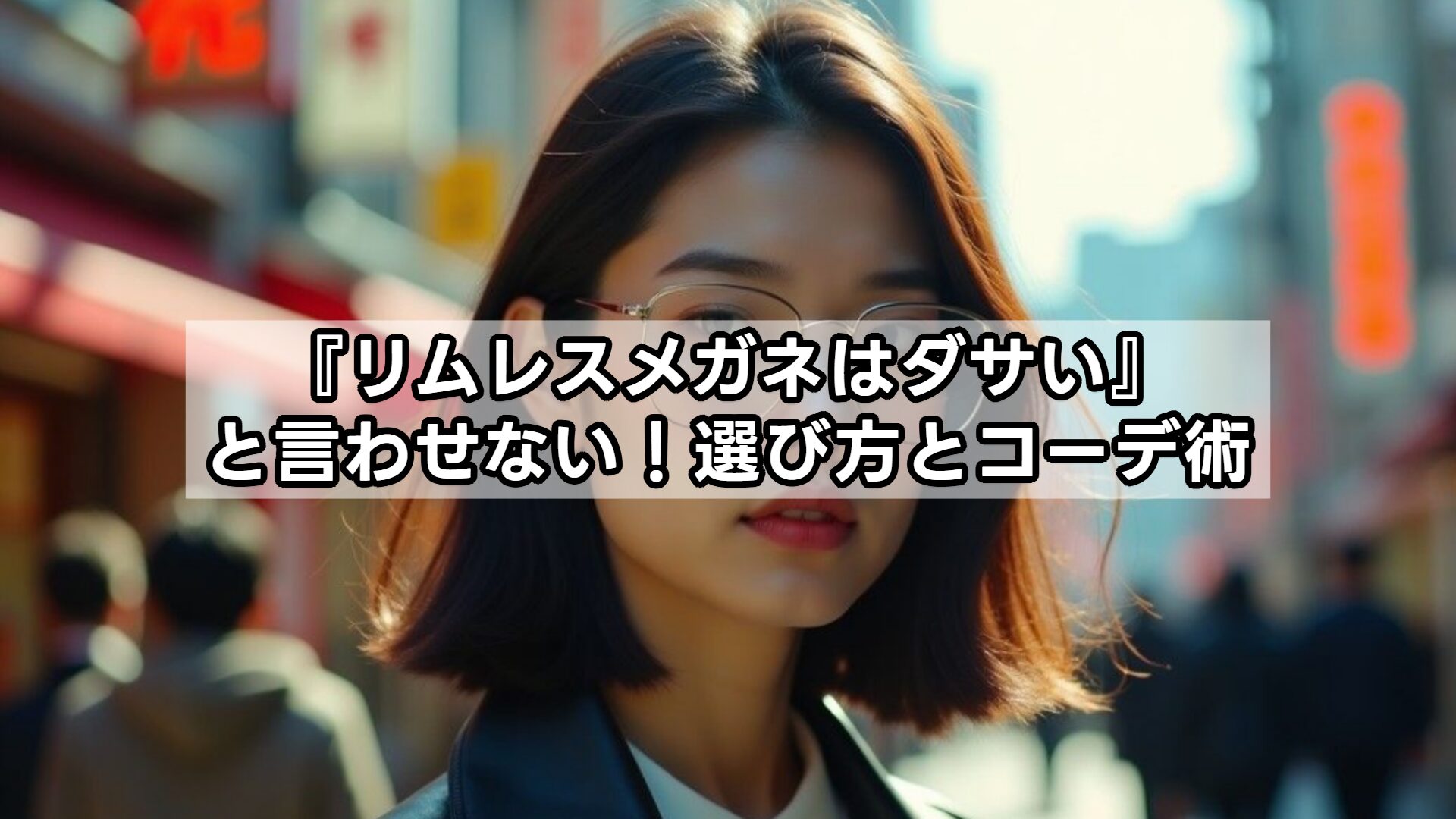 『リムレスメガネはダサい』と言わせない！選び方とコーデ術