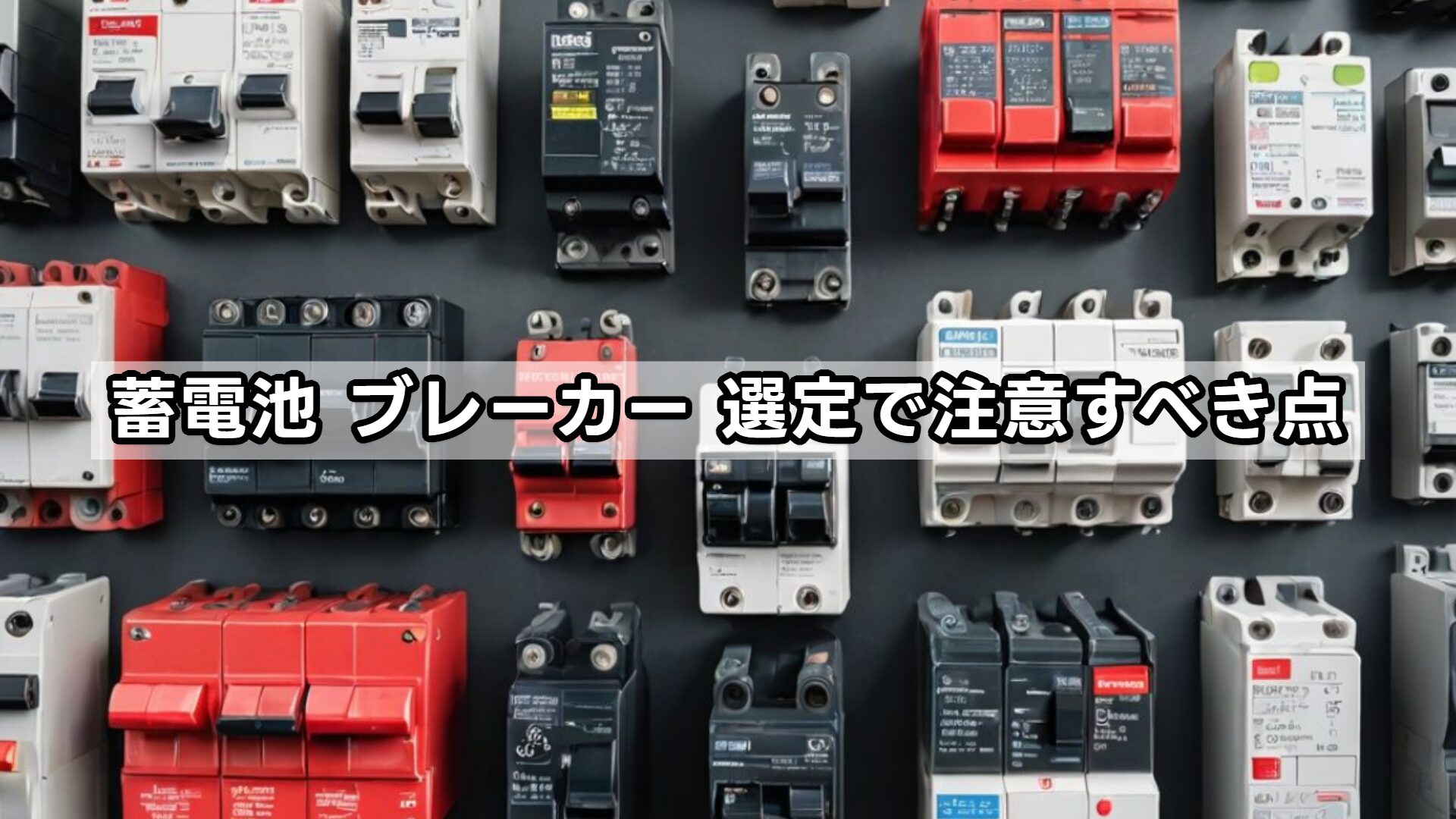 蓄電池 ブレーカー 選定で注意すべき点