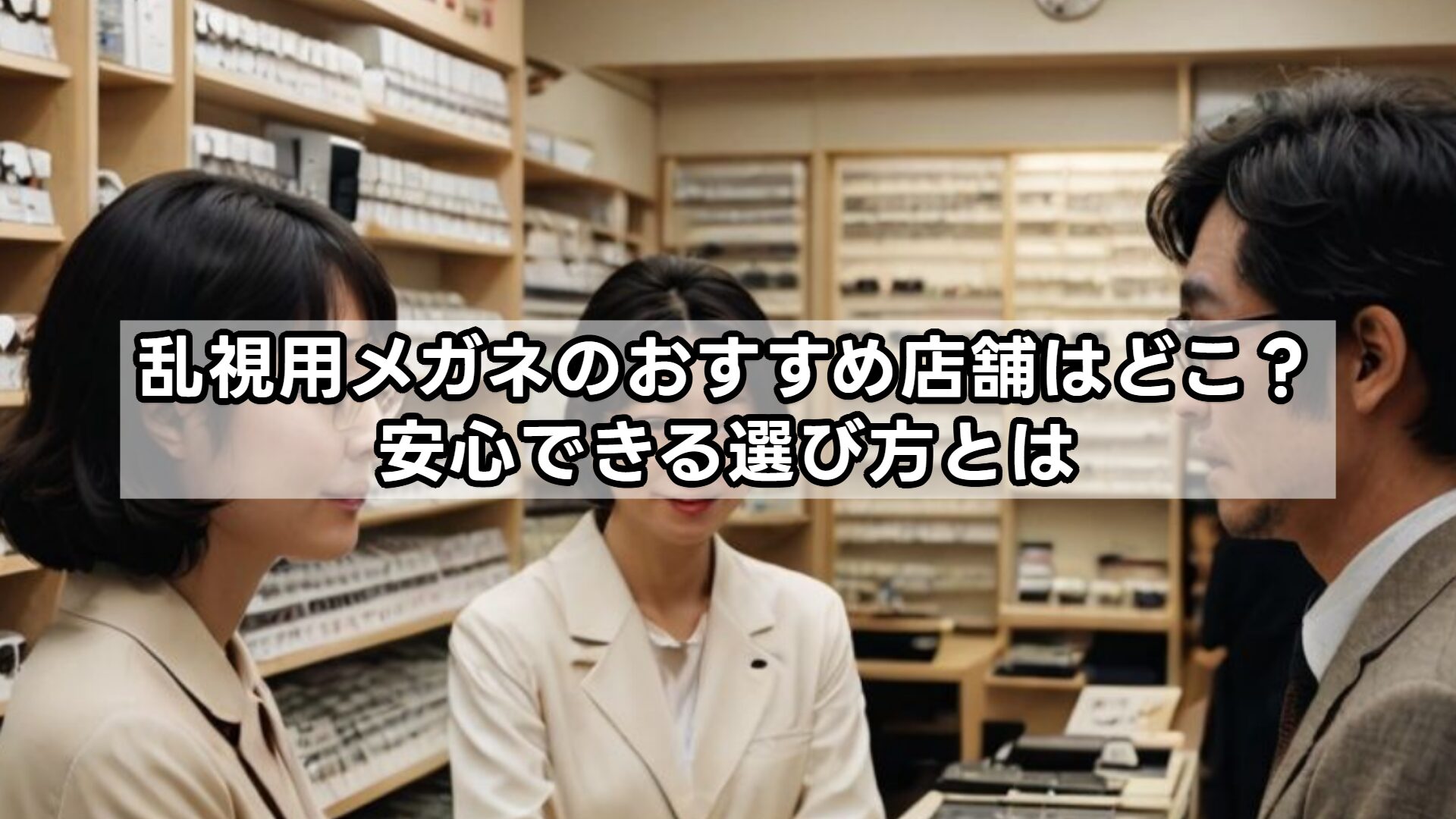 乱視用メガネのおすすめ店舗はどこ?安心できる選び方とは