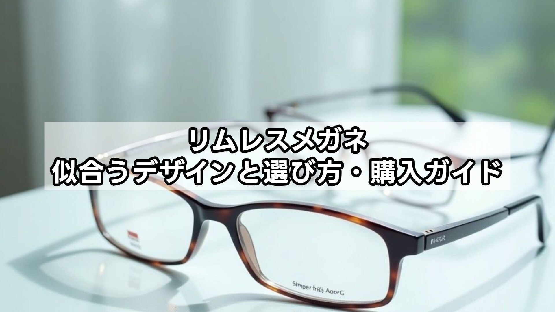 リムレスメガネ似合うデザインと選び方・購入ガイド