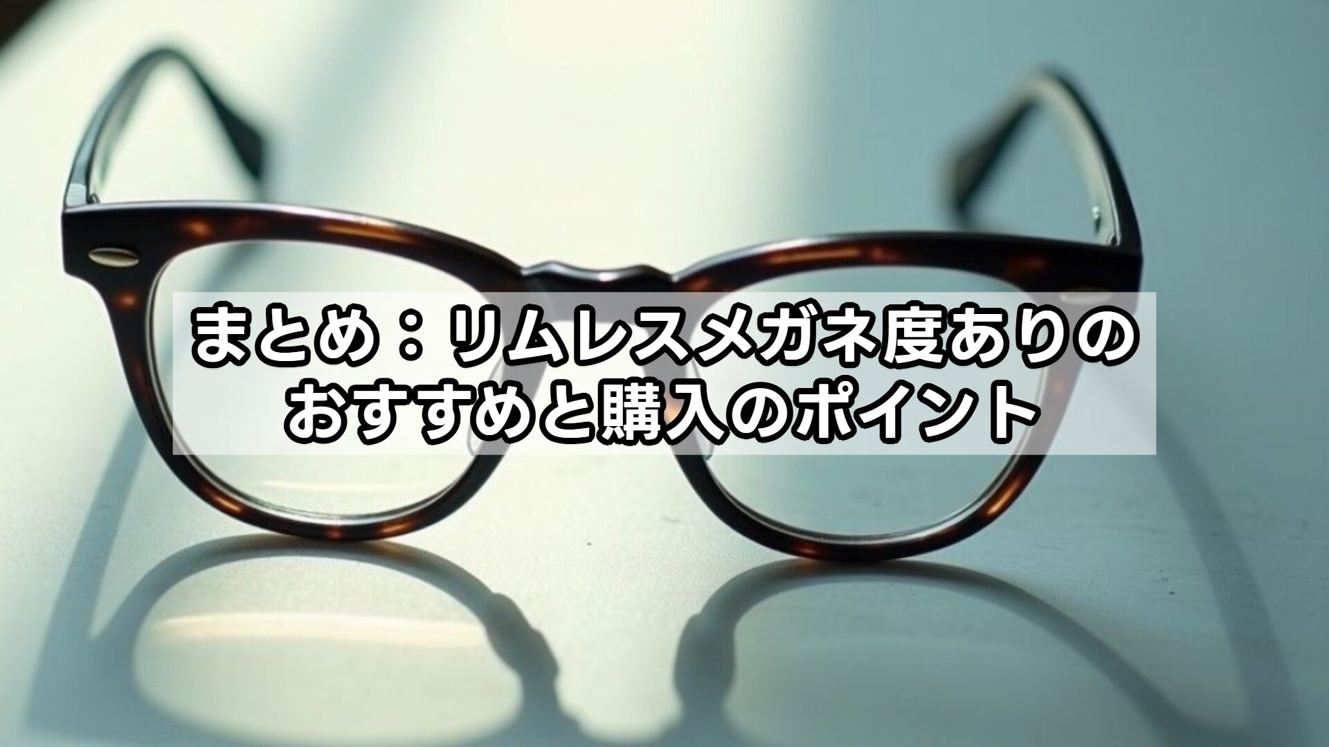 まとめ：リムレスメガネ度ありのおすすめと購入のポイント