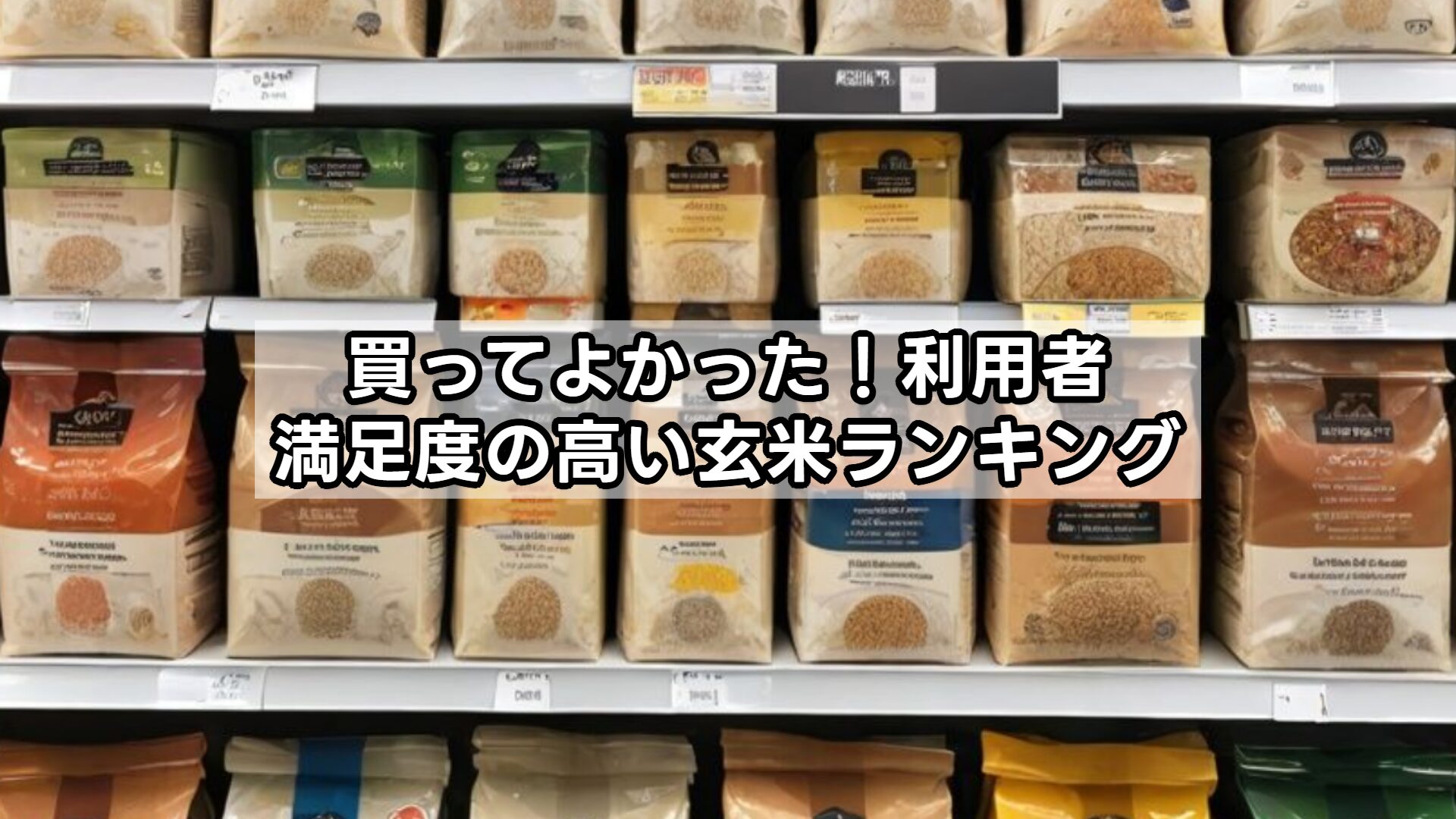 買ってよかった！利用者満足度の高い玄米ランキング