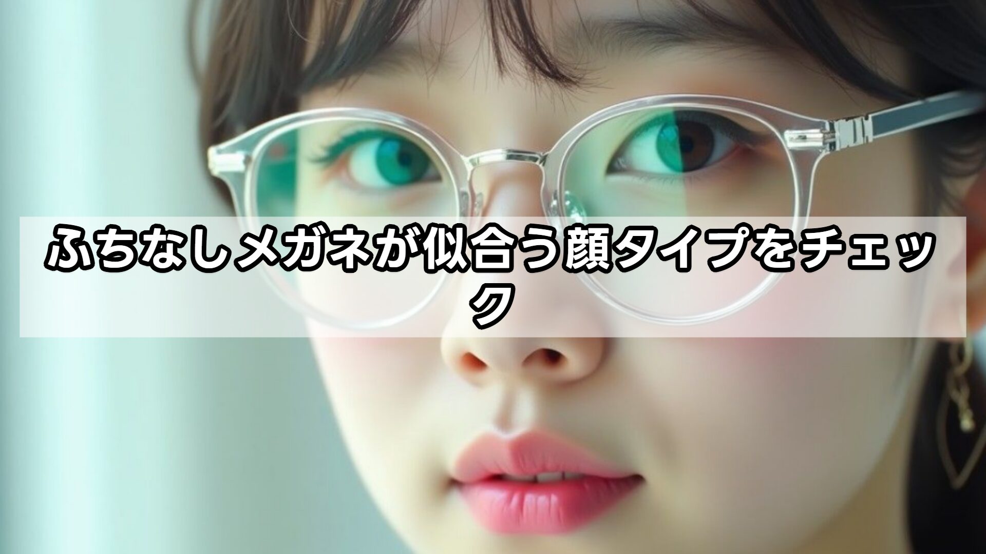 ふちなしメガネが似合う顔タイプをチェック