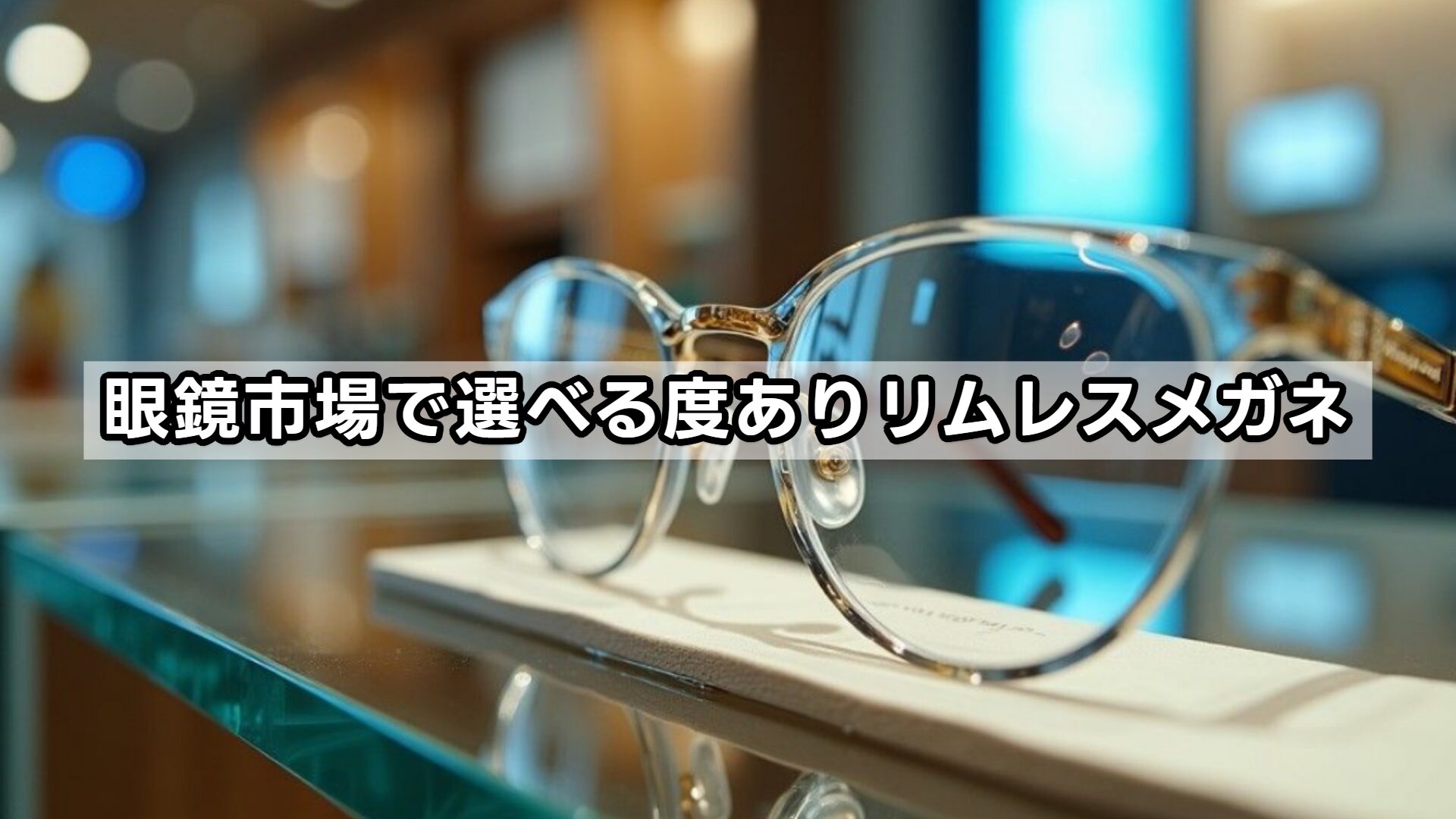 眼鏡市場で選べる度ありリムレスメガネ