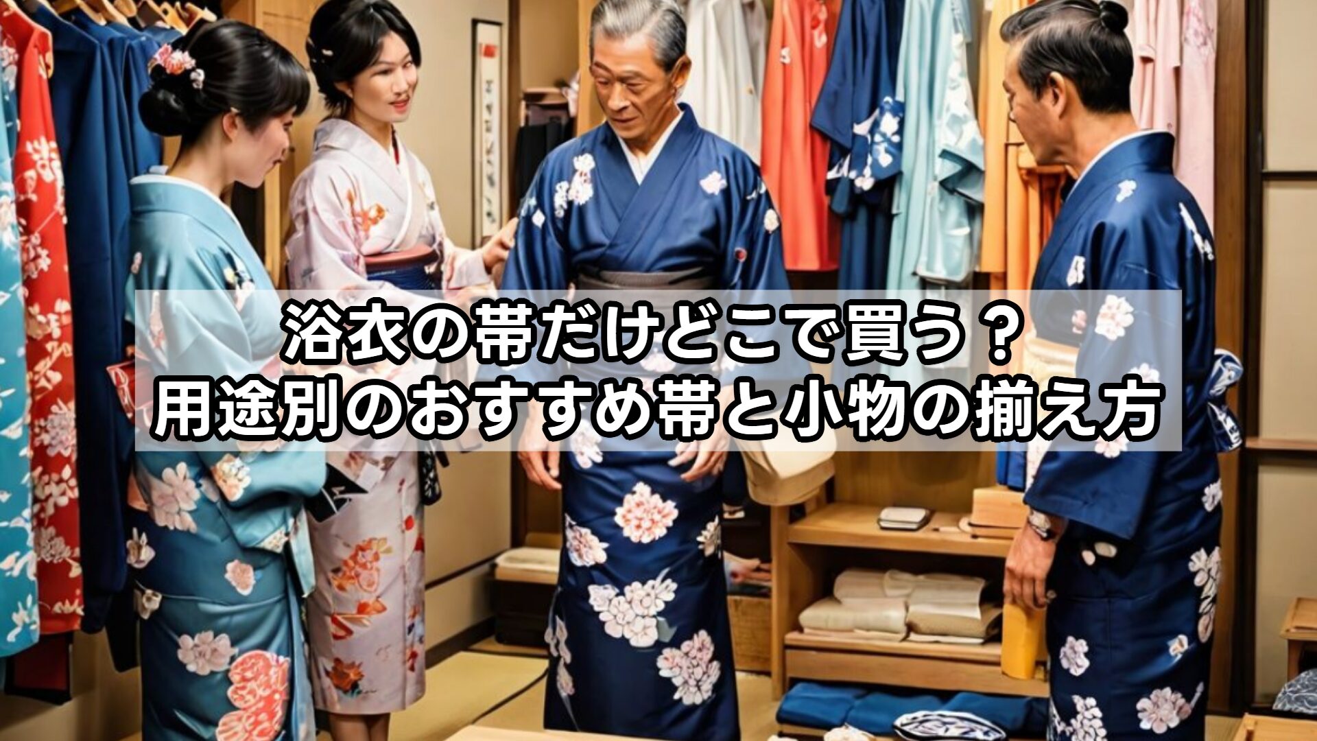 浴衣の帯だけどこで買う？用途別のおすすめ帯と小物の揃え方