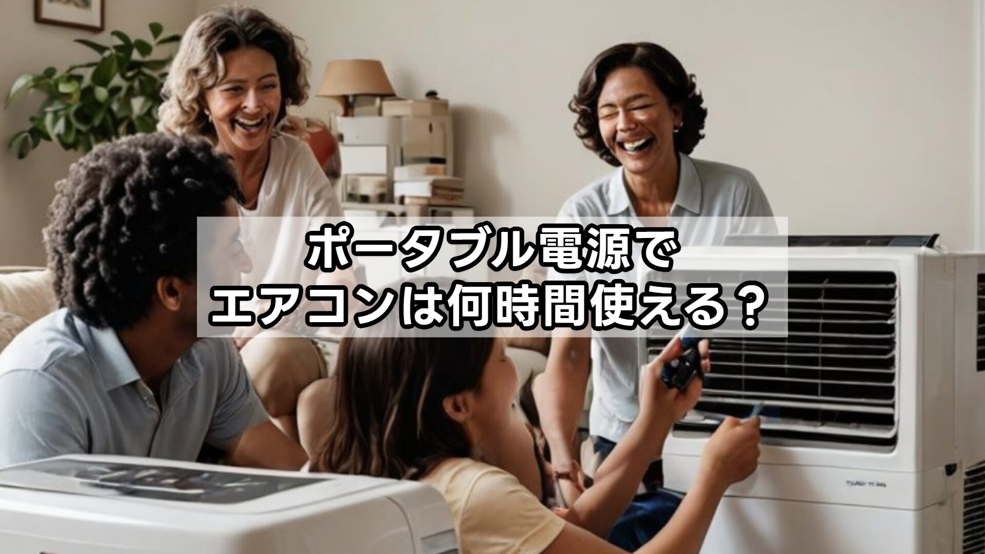 ポータブル電源でエアコンは何時間使える？